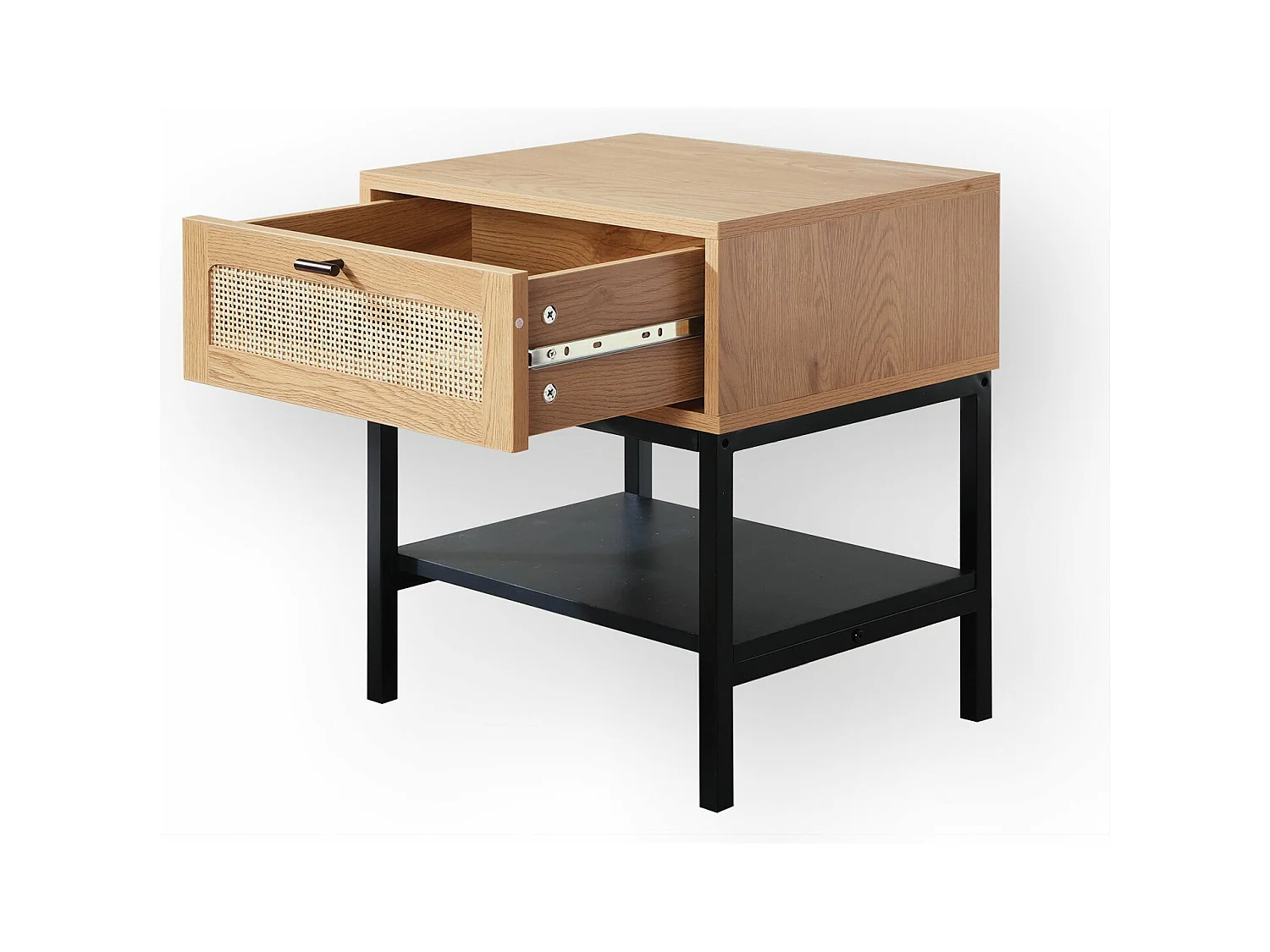 Mesita de noche de ratán con 1 cajón H50 cm - JAYA