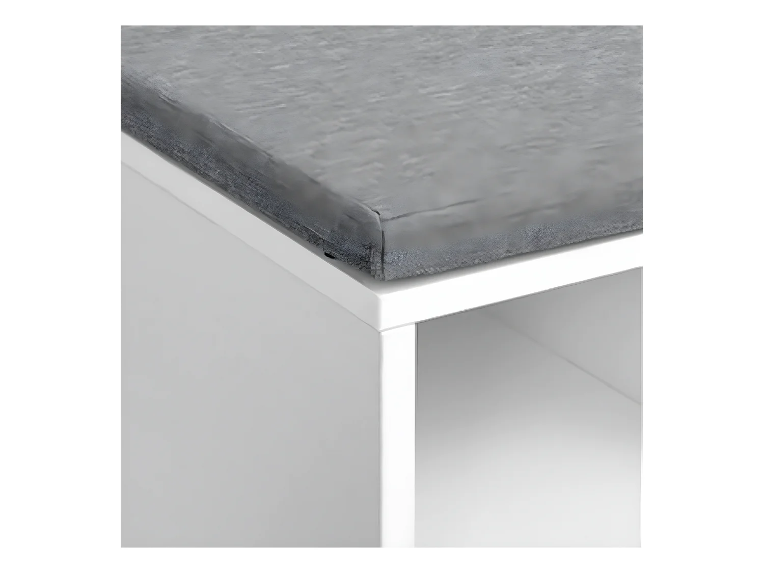 Schuhaufbewahrungsbank weiß 10 Nischen 1 Schublade