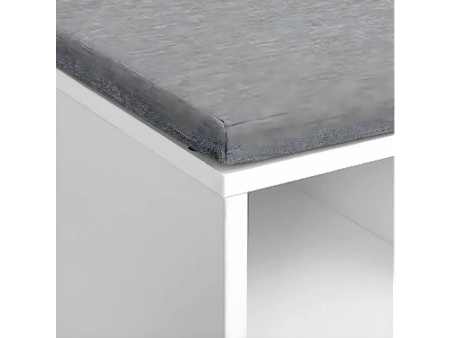 Banc de rangement chaussures blanc 10 niches 1 tiroir