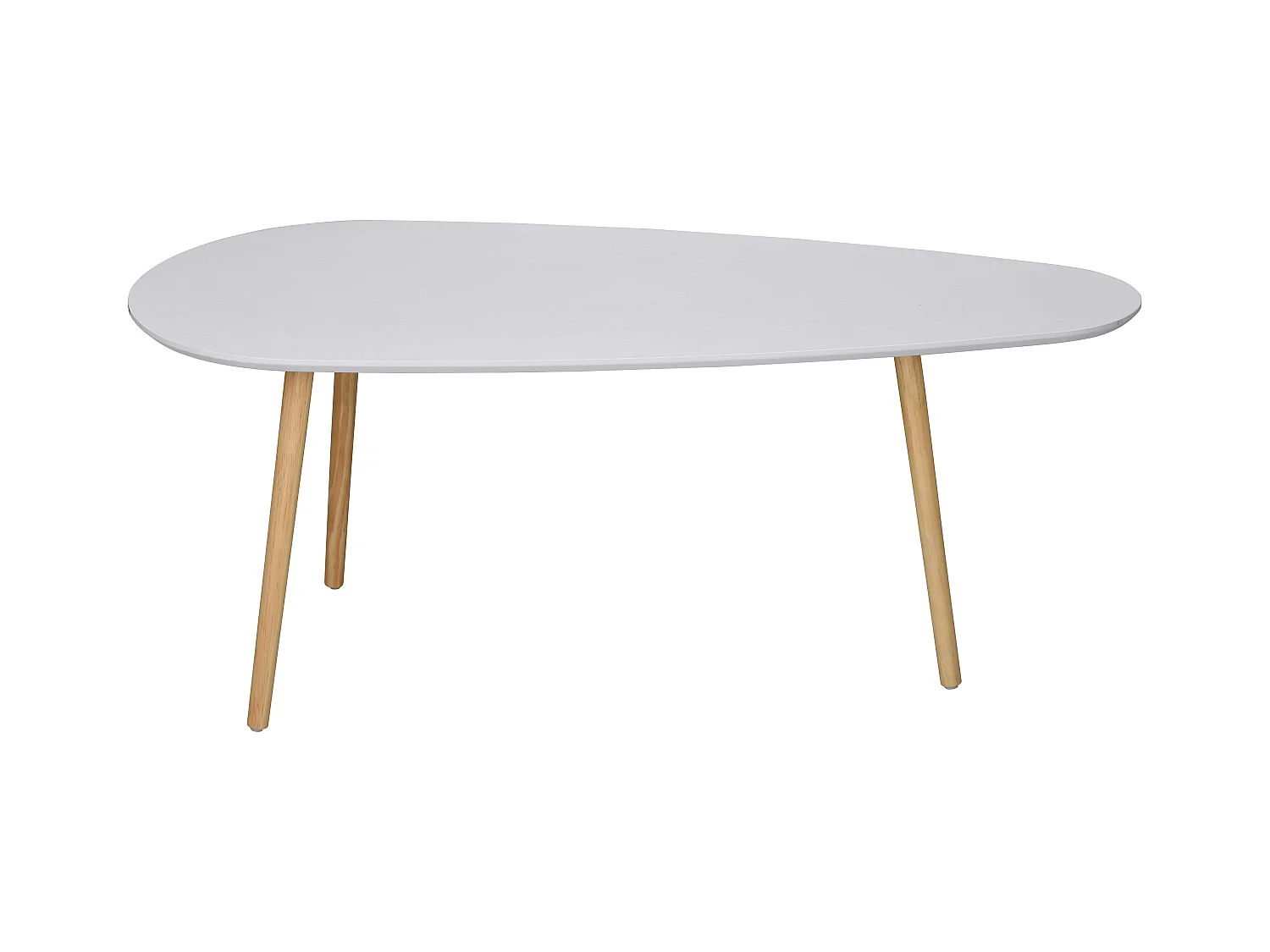 Set van 3 Witte en Houten Nesttafels