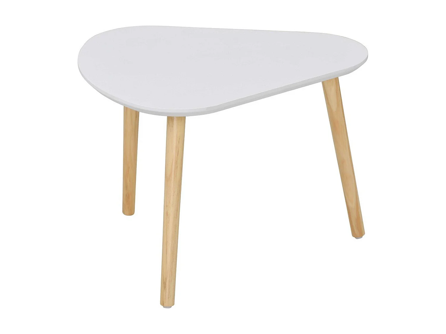 Set de 3 Tables Gigognes Blanc et Bois