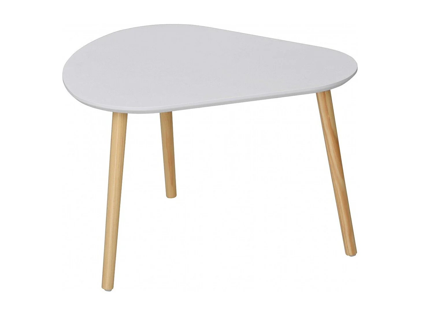 Set de 3 Tables Gigognes Blanc et Bois
