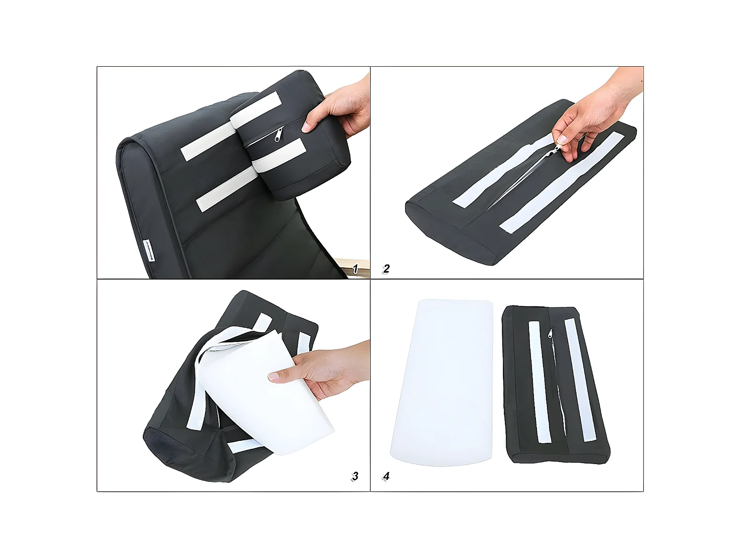 Fauteuil à bascule avec accoudoirs et repose-pieds 5 positions - L55 x H91 cm