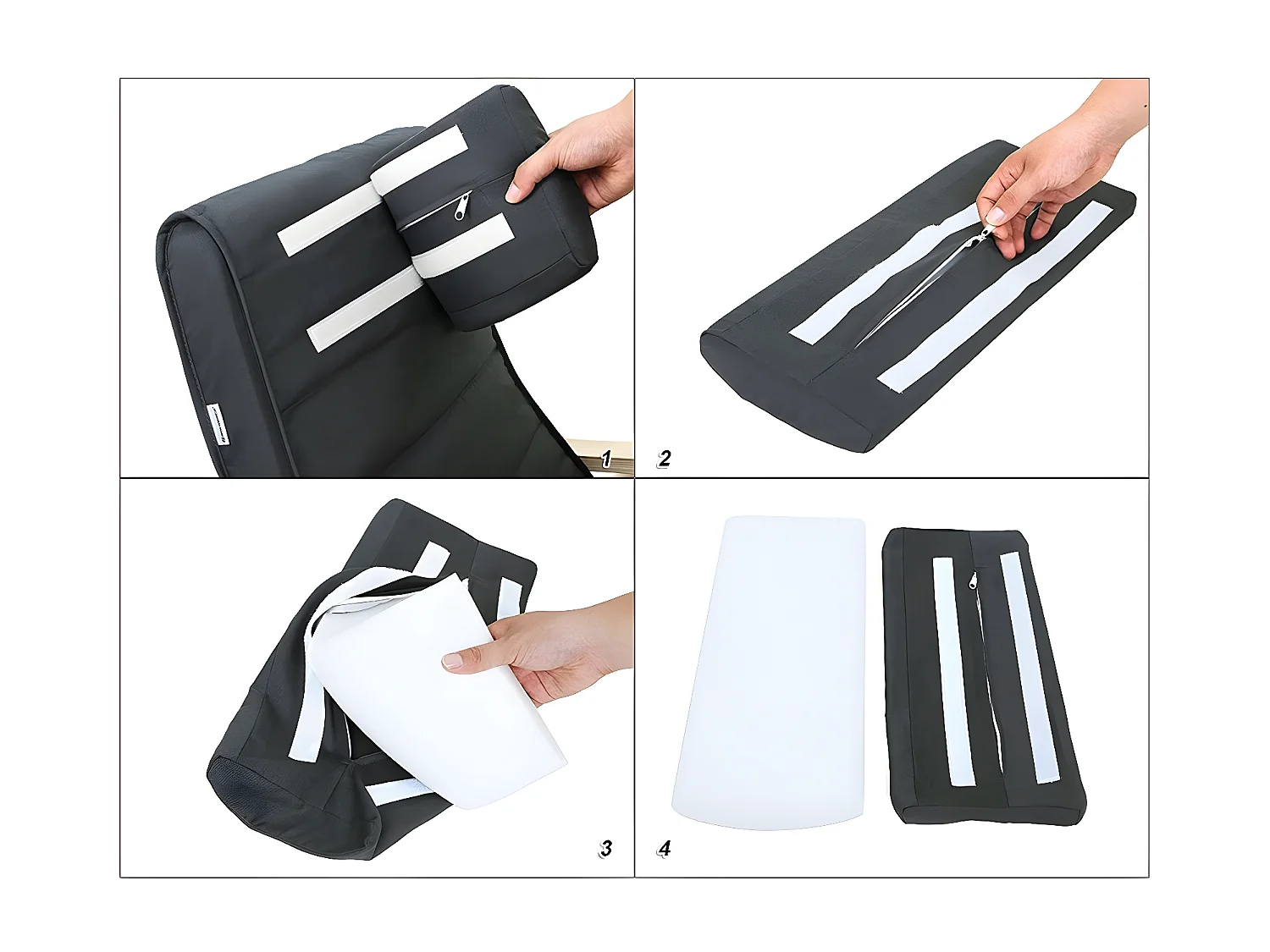 Fauteuil à bascule avec accoudoirs et repose-pieds 5 positions - L55 x H91 cm