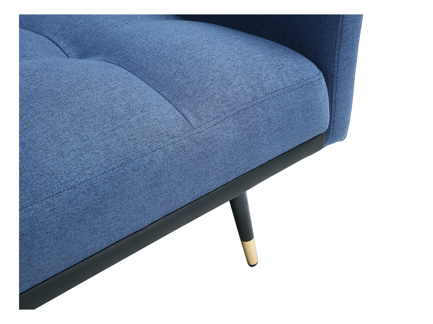 Canapé 3 places convertible en tissu bleu ROREMA