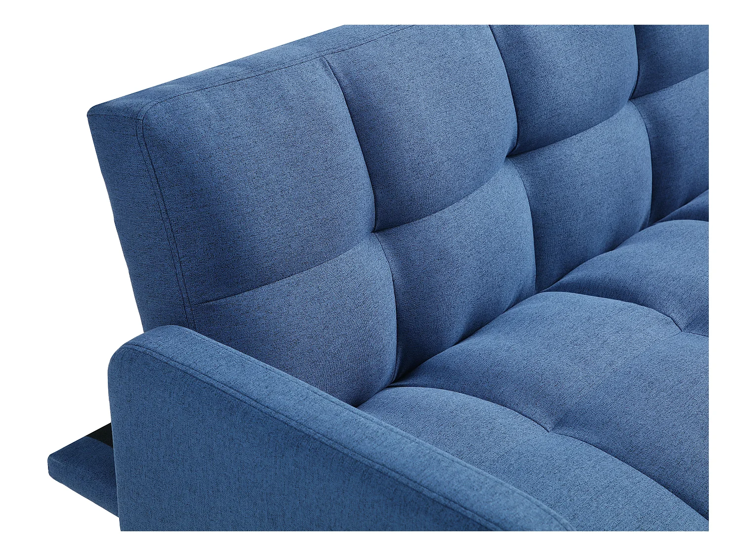 Canapé 3 places convertible en tissu bleu ROREMA