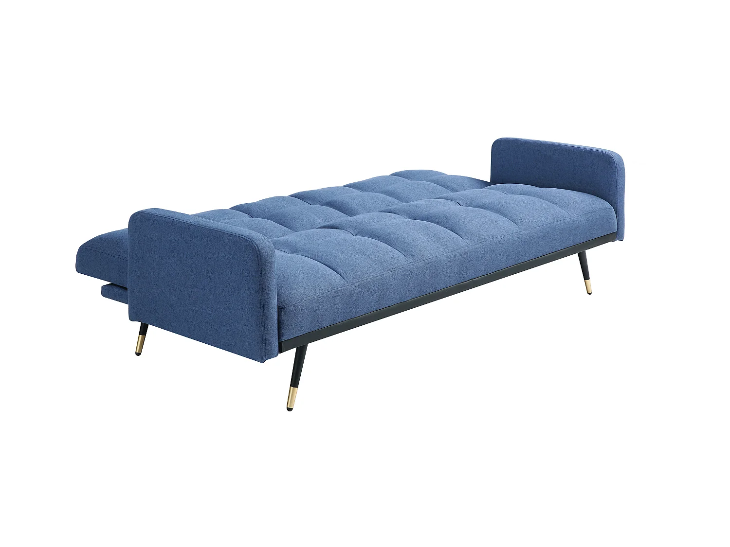 Canapé 3 places convertible en tissu bleu ROREMA