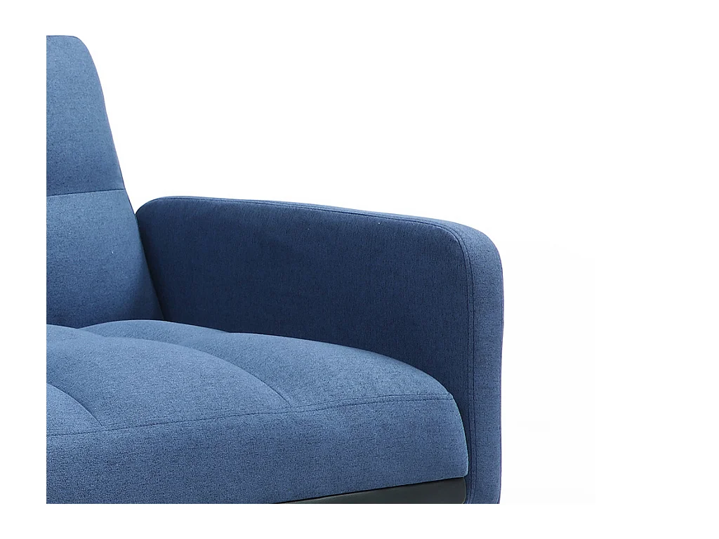 Canapé 3 places convertible en tissu bleu ROREMA