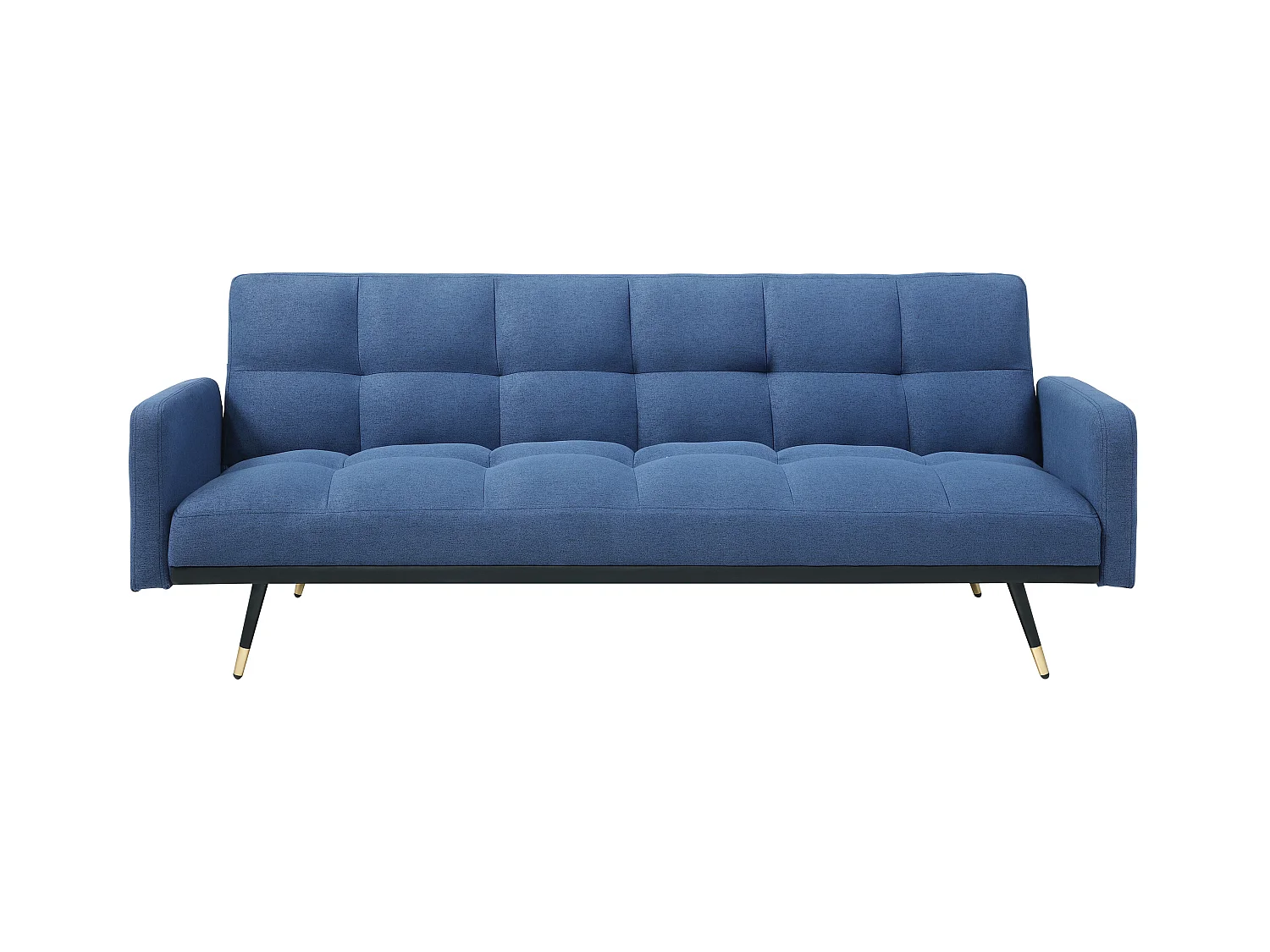 Canapé 3 places convertible en tissu bleu ROREMA