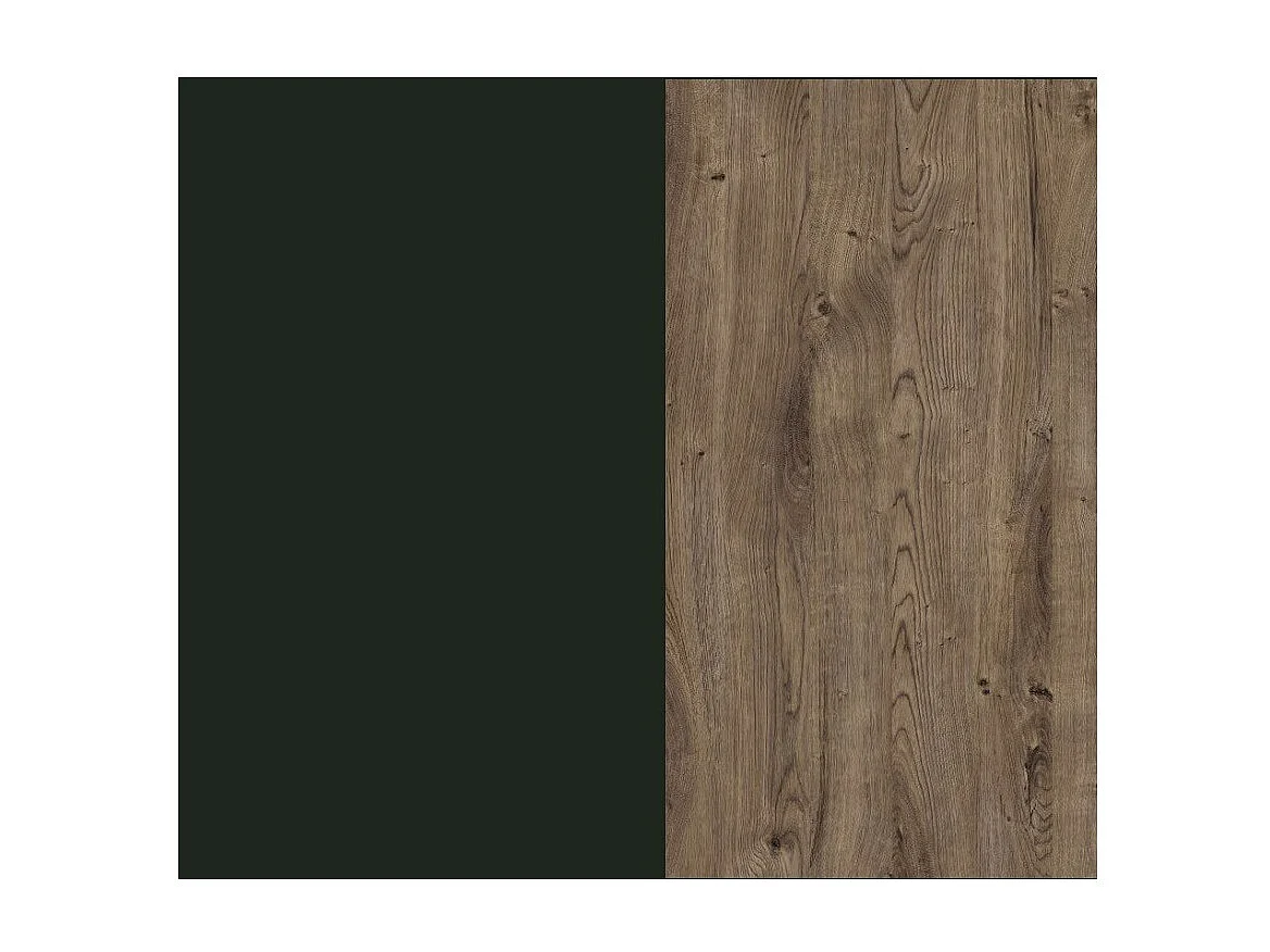 Volwassen bed 180x200 uit de ASSIA collectie. Kleur kakigroen en afwerkingen met eikenhout effect.