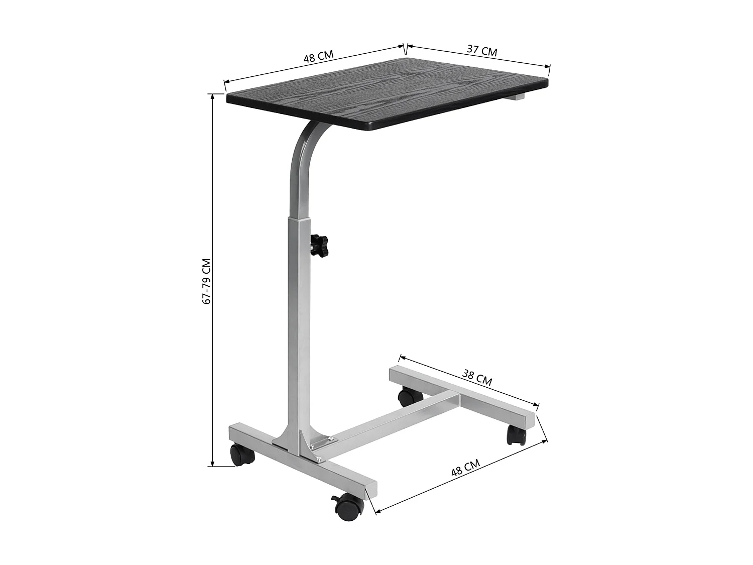 Table de Lit pour Ordinateur Portable Hauteur Réglable