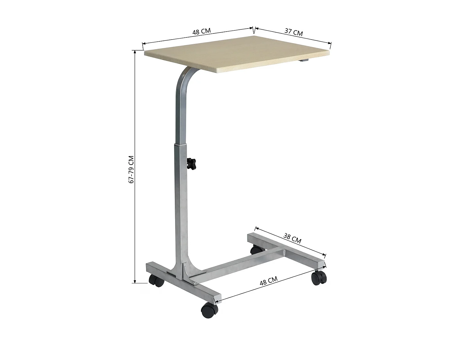 Table de Lit pour Ordinateur Portable Hauteur Réglable