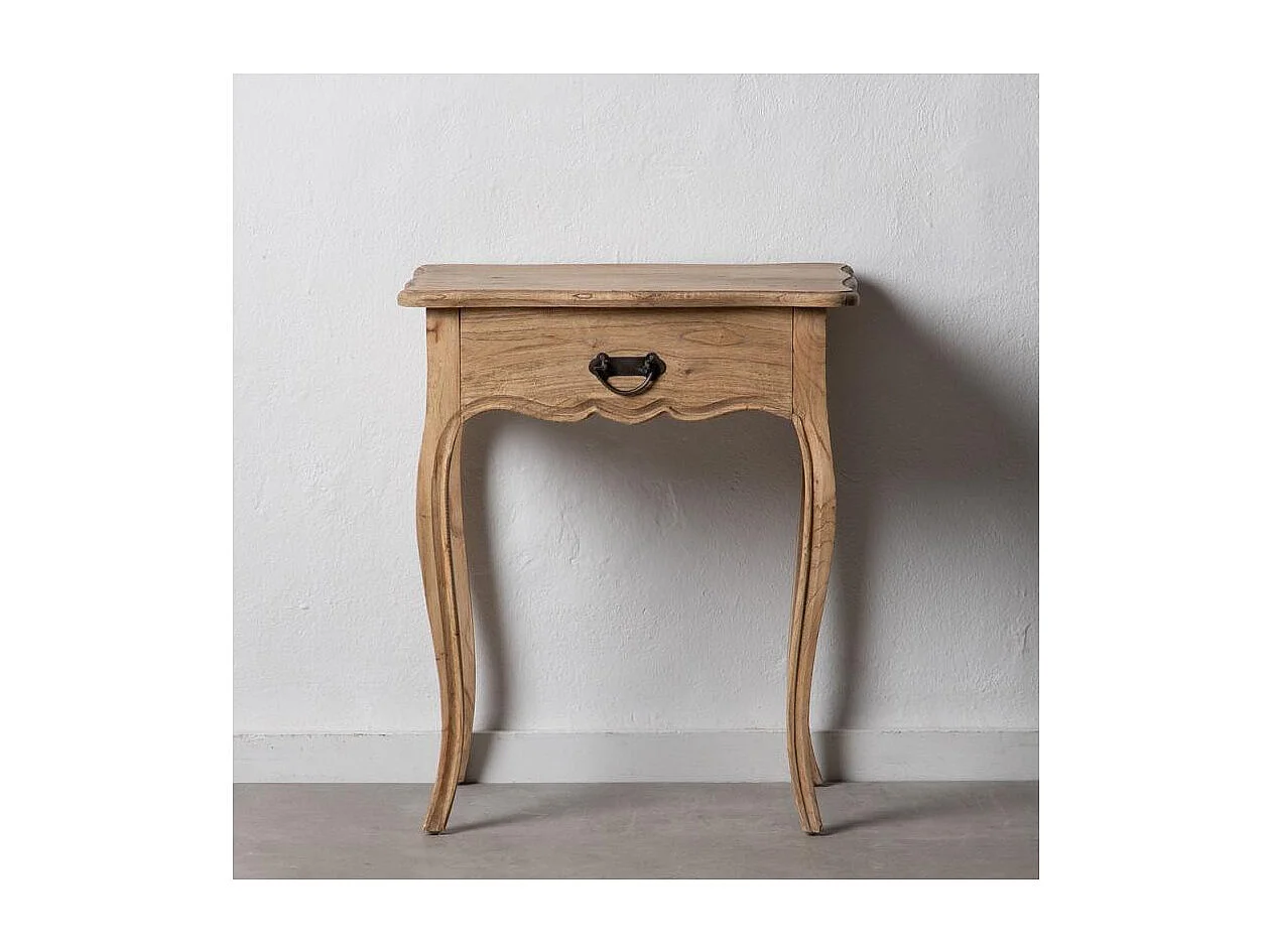 Table de chevet 1 tiroir Bois naturel - KARA