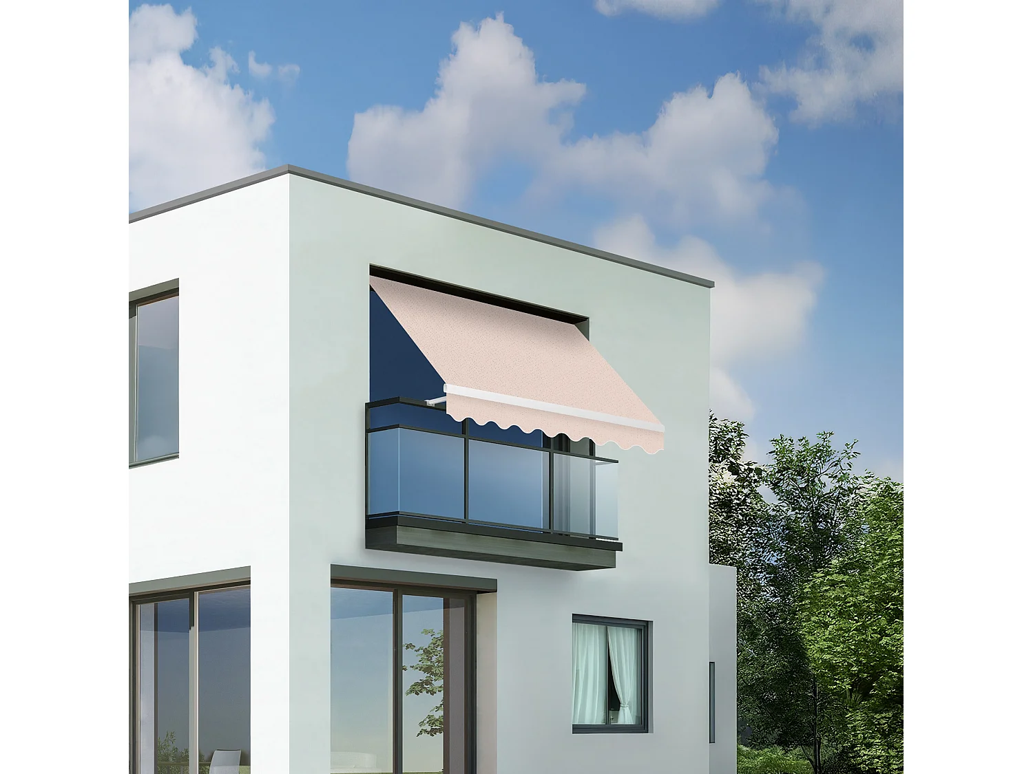 Wasabi - Tenda Balcone Esterno Pieghevole 3x2,5 Sabbia