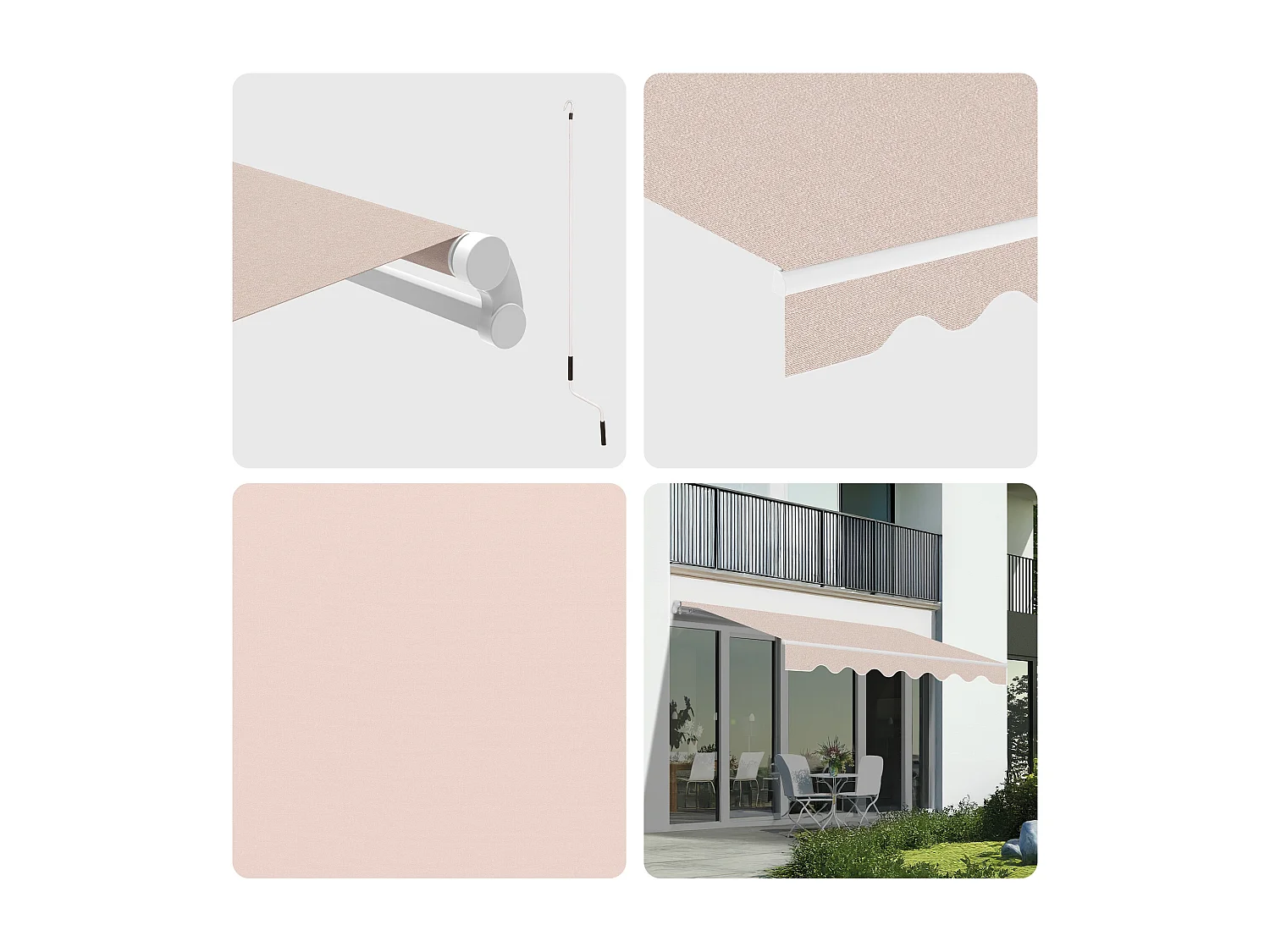 Wasabi - Tenda Esterna Avvolgibile 2,5x2 Arena - Telo Poliestere