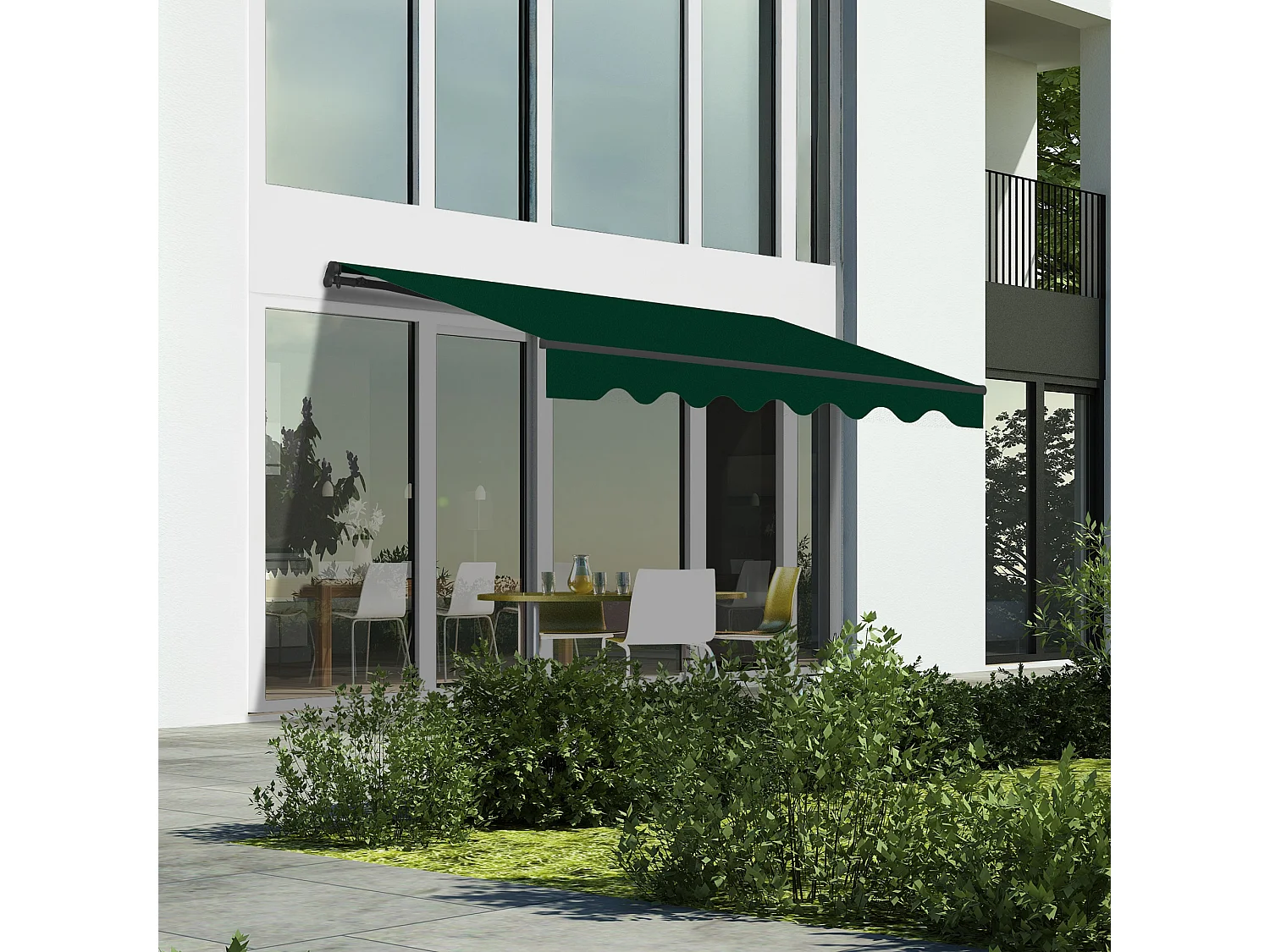 Wasabi - Tenda Esterna Avvolgibile 3x2,5 Verde Poliestere