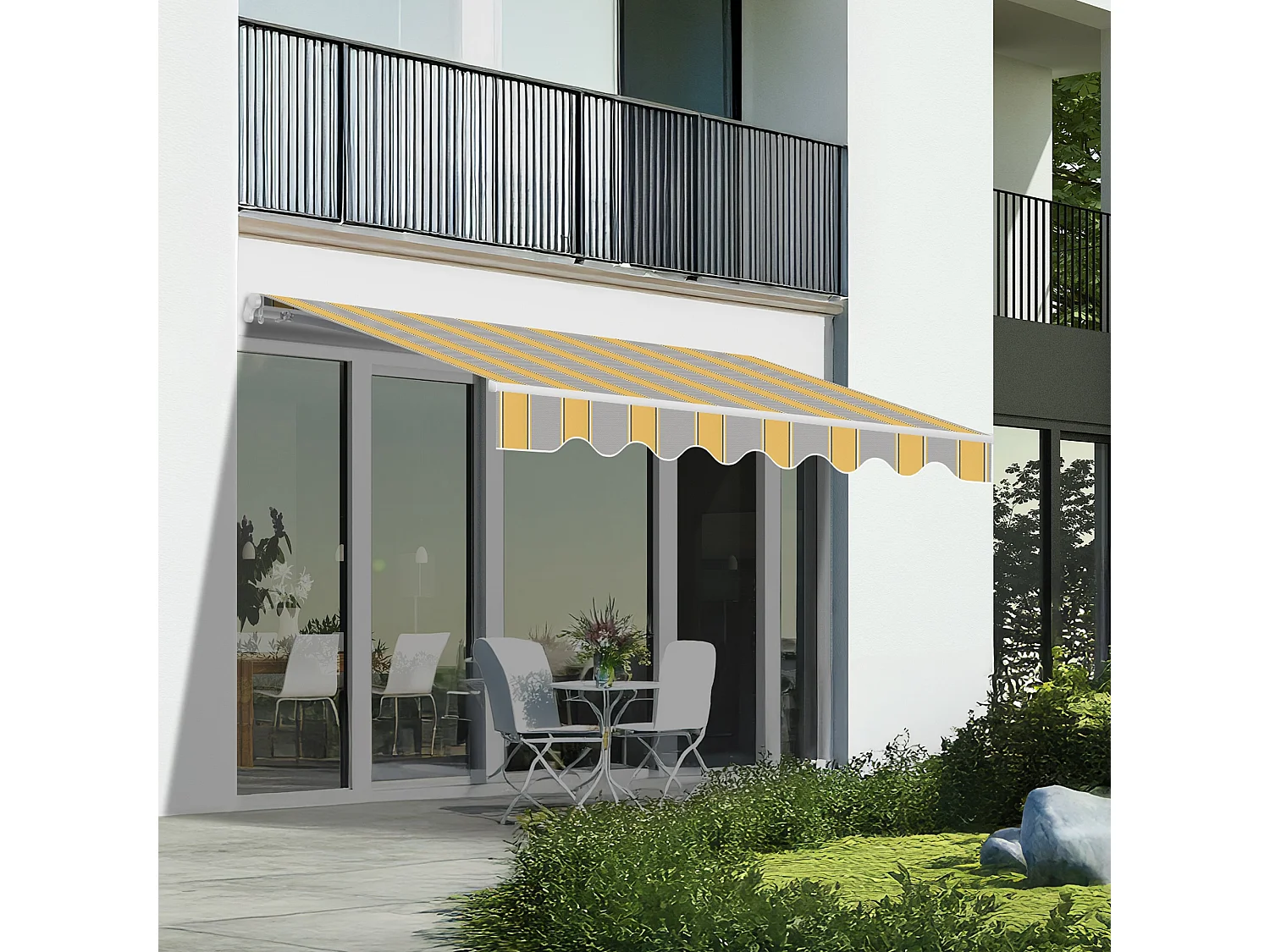 Wasabi - Tenda Esterna Avvolgibile 2,5x2 Giallo - Telo Poliestere