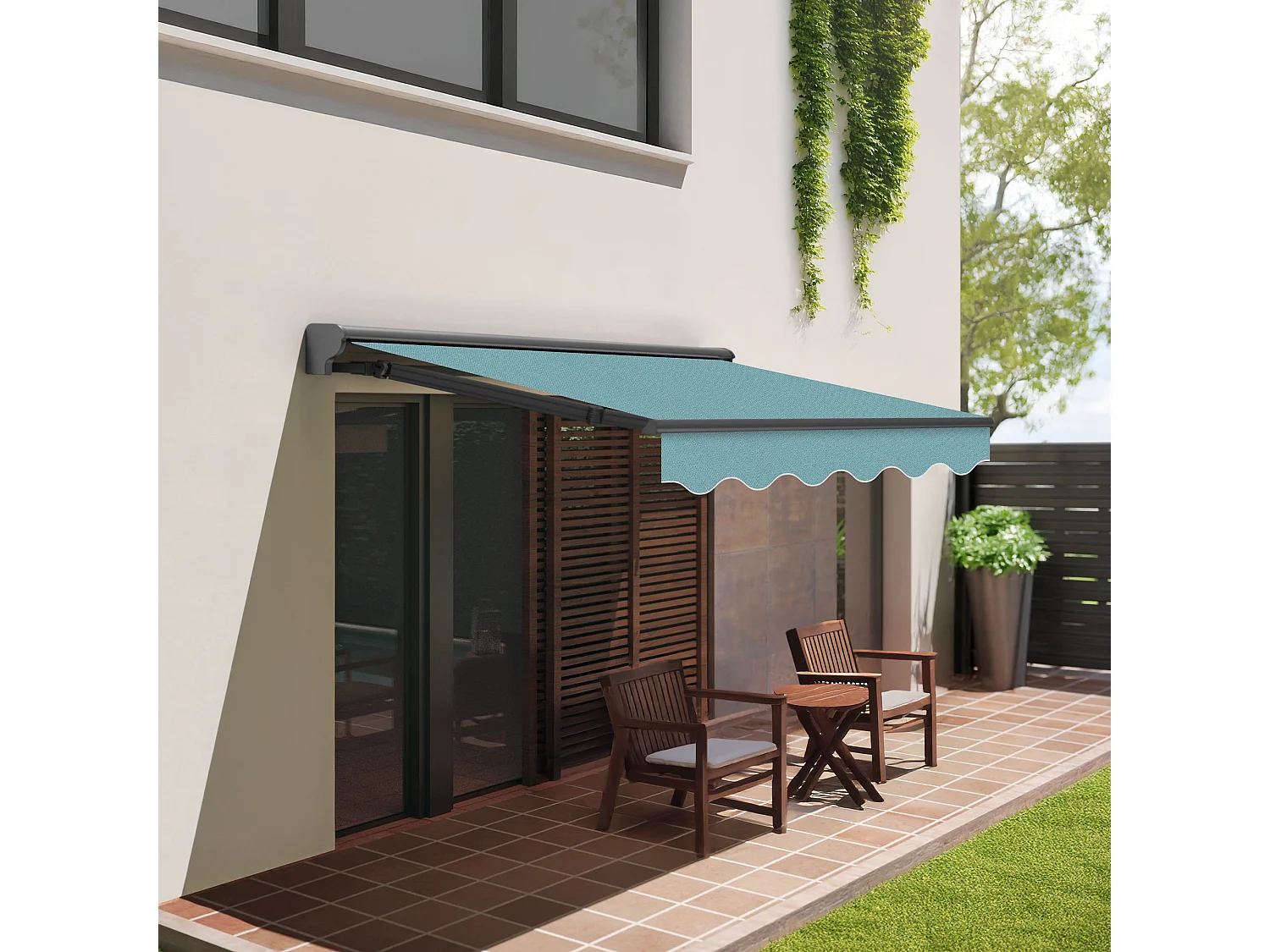 Wasabi - Tenda Esterna Avvolgibile 4x2,5 Aqua – Semicofre