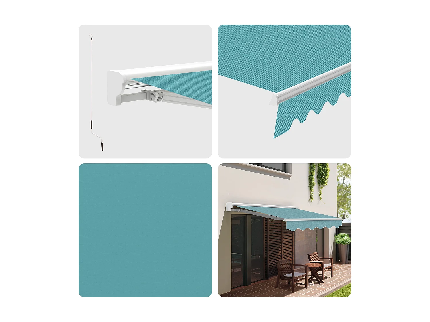 Wasabi - Tenda Esterna Avvolgibile 4x2,5 Aqua – Semicofre