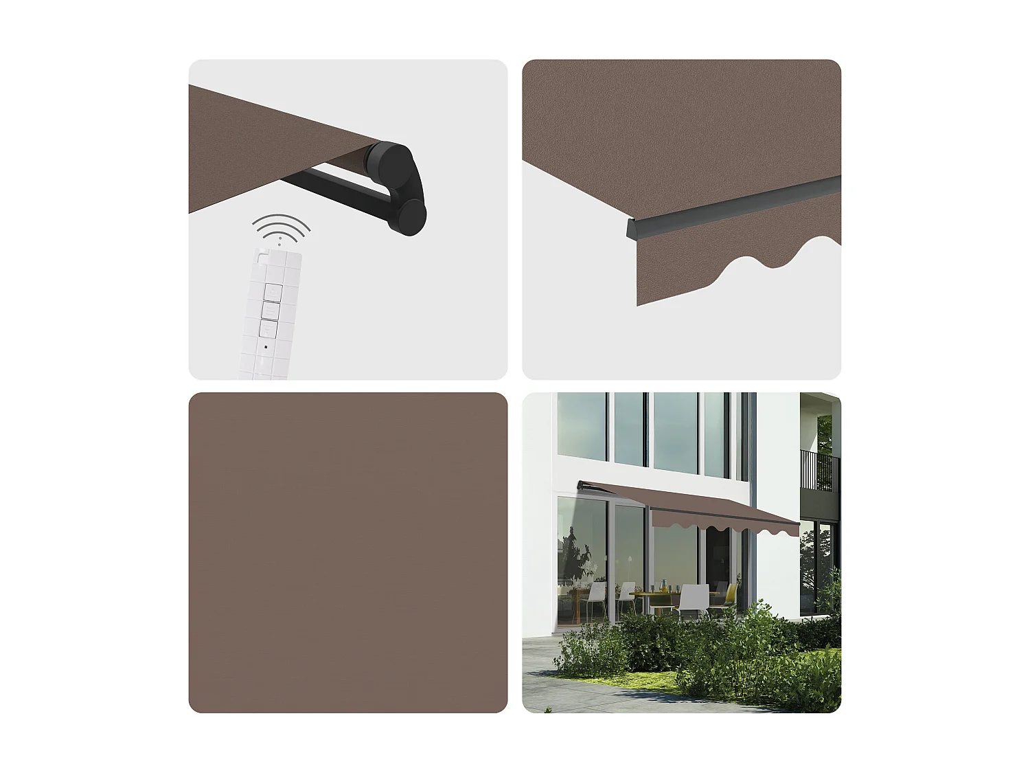 Wasabi - Tenda Motorizzata Esterna 3x2,5 Taupe – Telecomando