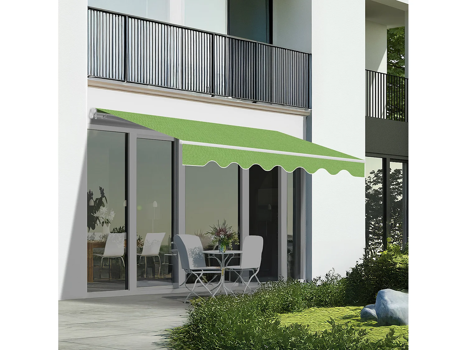 Wasabi - Tenda Esterna Arrotolabile 3x2,5 Green – Tela Acrilica