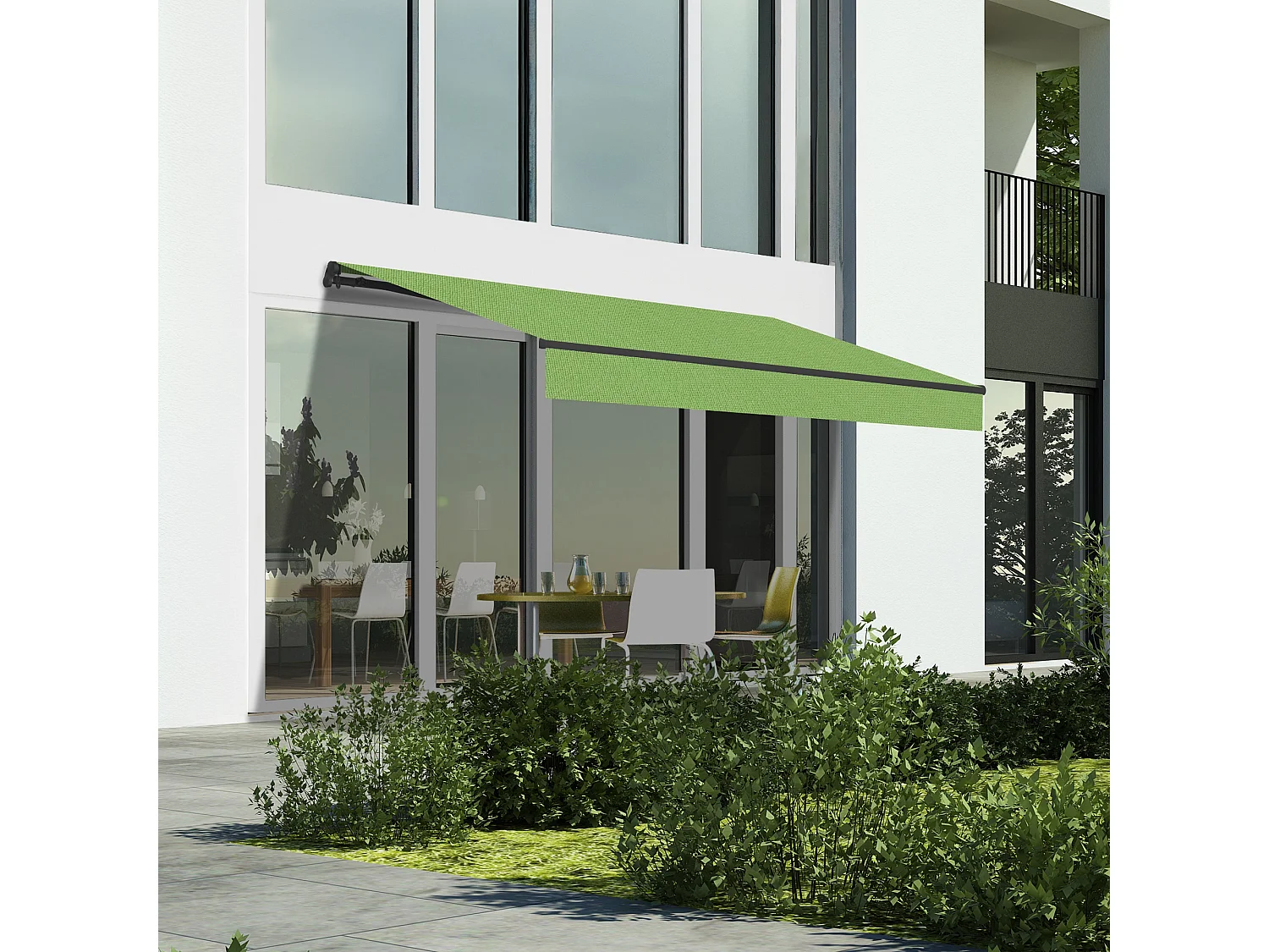 Wasabi - Tenda Esterna Avvolgibile 3x2,5 Green – Tela Acrilica