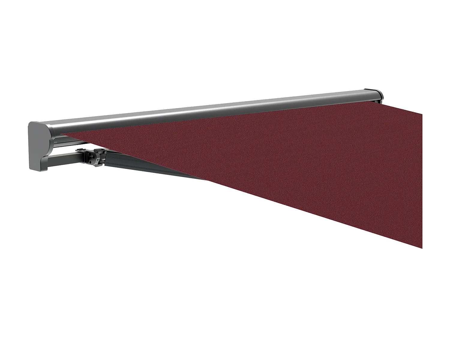 Wasabi - Tenda Esterna Avvolgibile 3x2,5 Granata Poliestere – Semicofre Antracite Plus