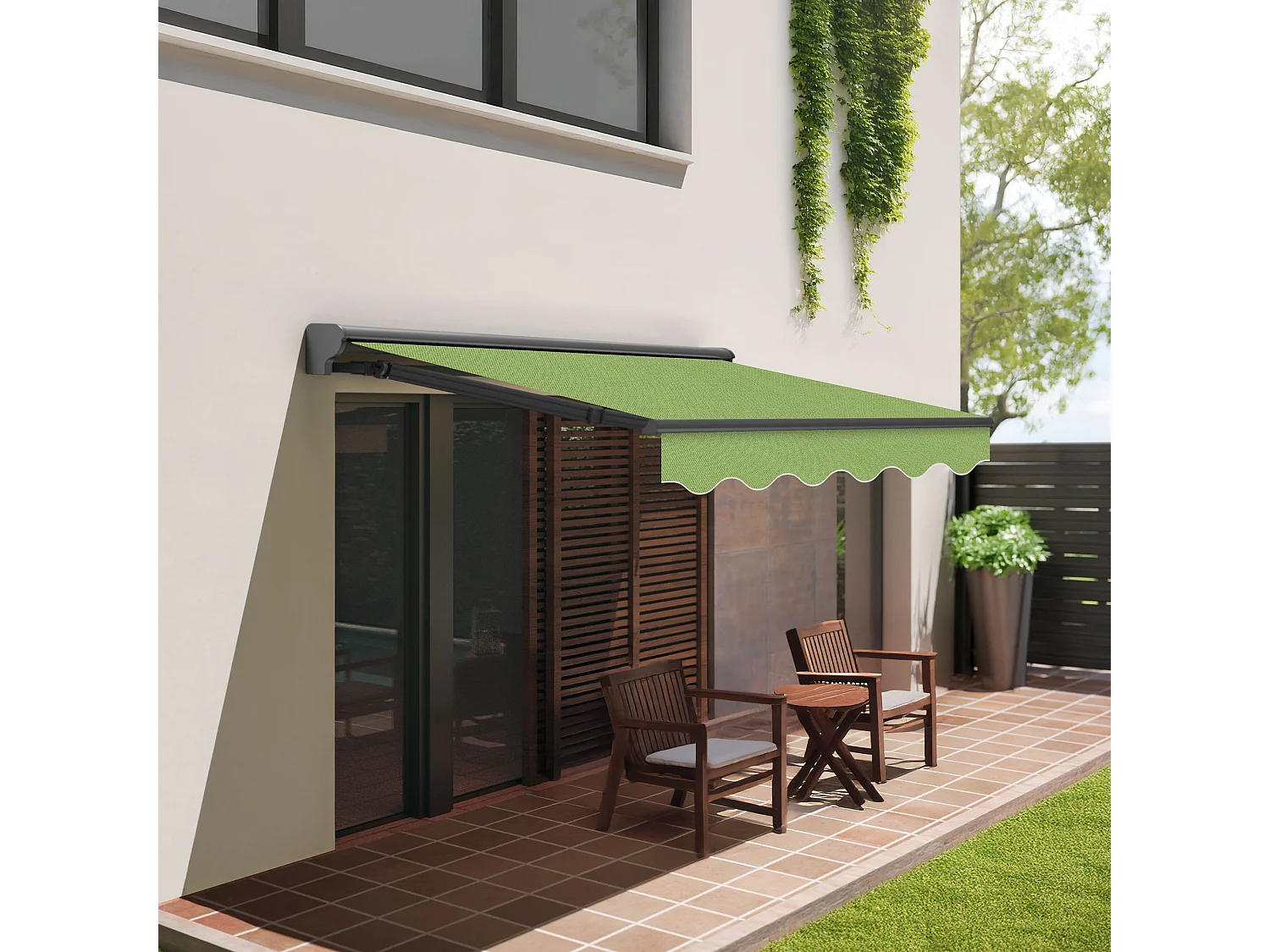 Wasabi - Tenda Motorizzata Esterna 3x2,5 Green – Tela Acrilica