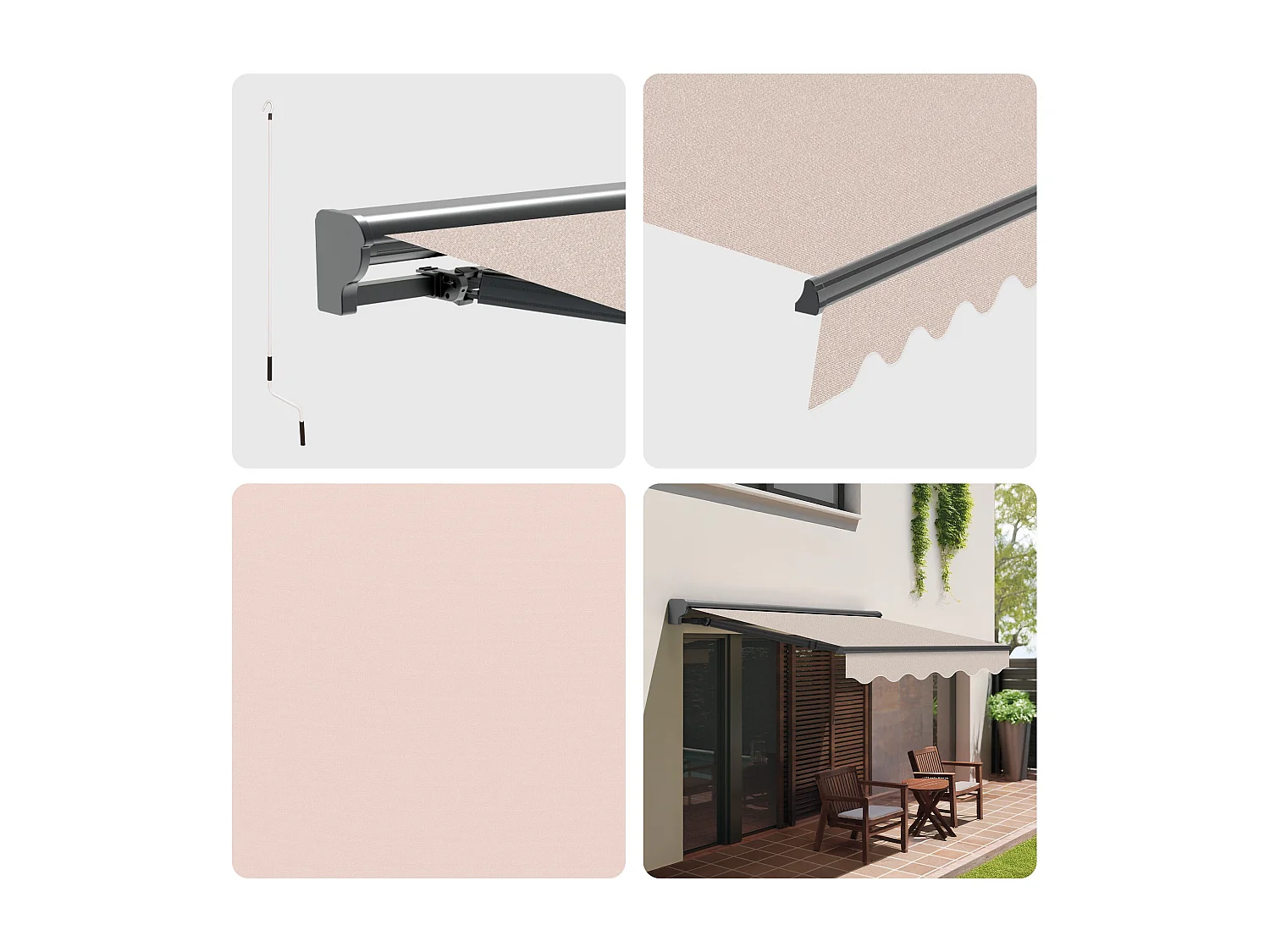 Wasabi - Tenda Motorizzata da Esterno 3x2,5 Sabbia – Telecomando