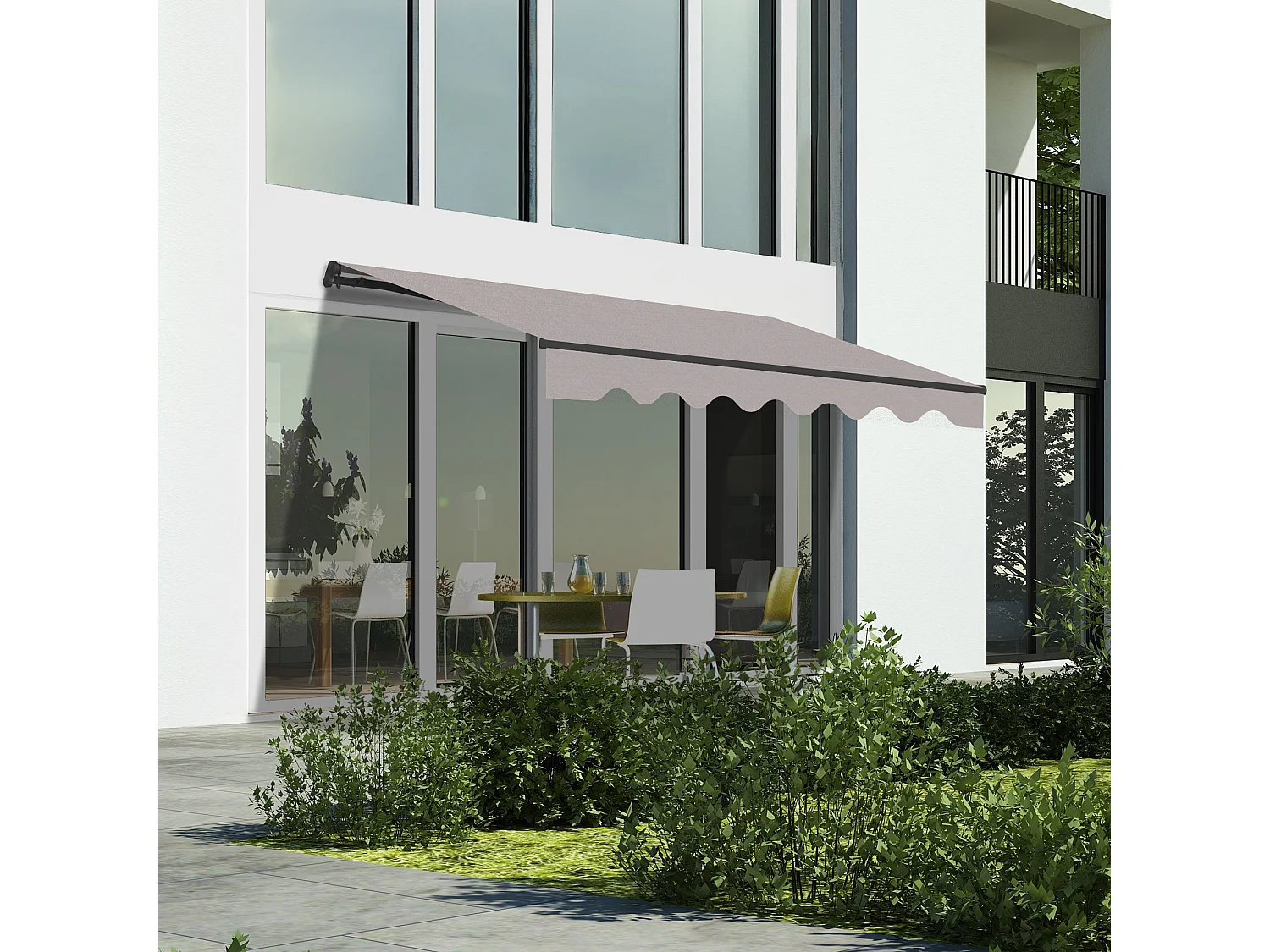 Wasabi - Tenda Esterna Avvolgibile 3x2,5 Grigio Poliestere