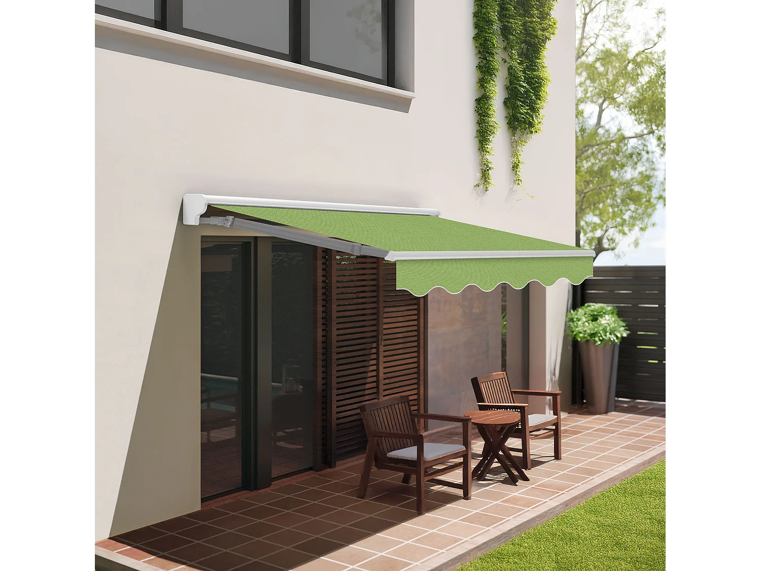 Wasabi - Tenda Esterna Avvolgibile 3x2,5 Green – Semicofre