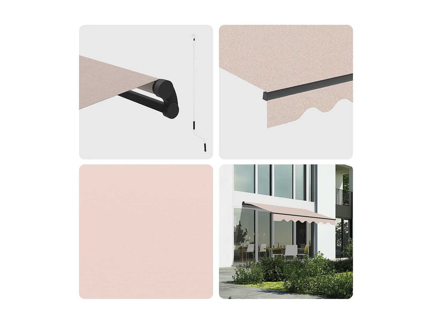 Wasabi - Tenda Esterna Avvolgibile 3x2,5 Arena Poliestere