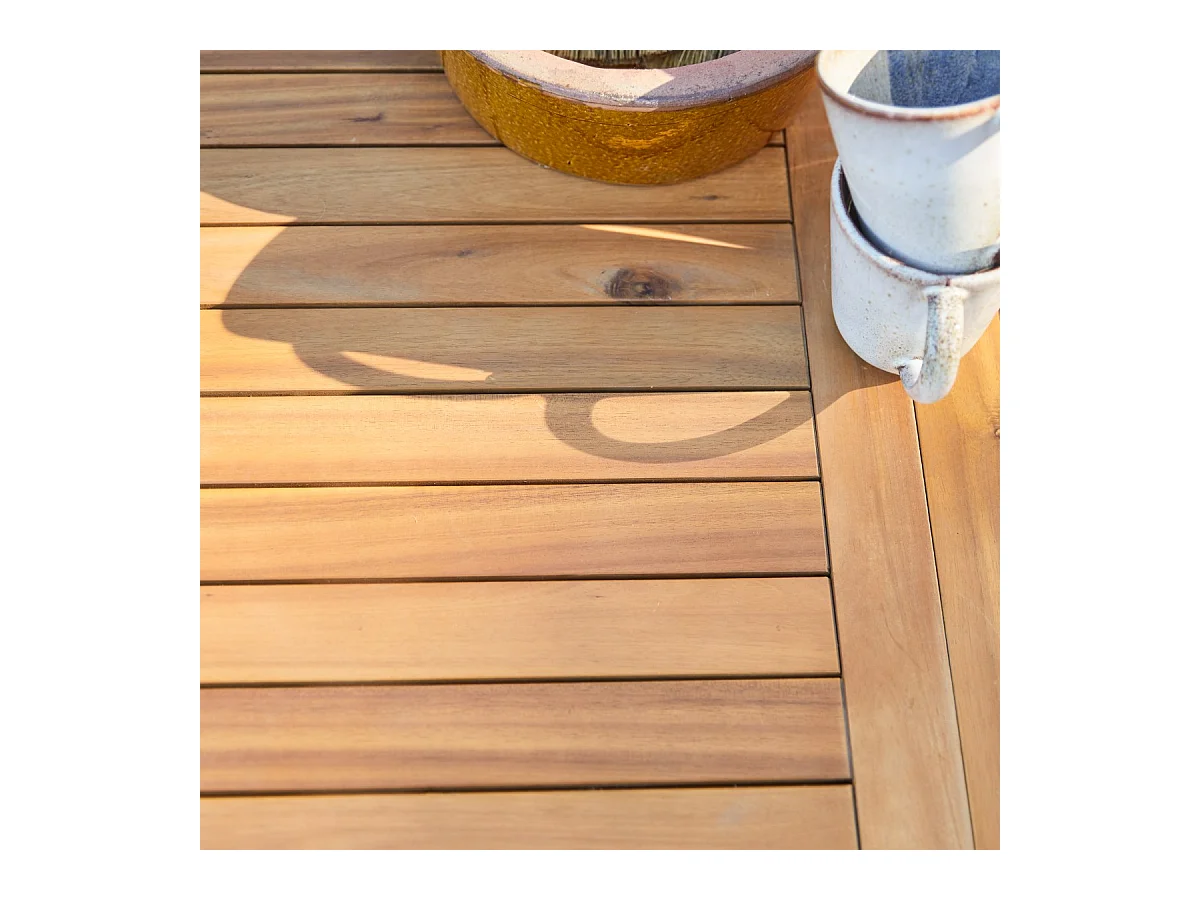 Ovale Outdoor Sitzgruppe aus Akazienholz Capri 8