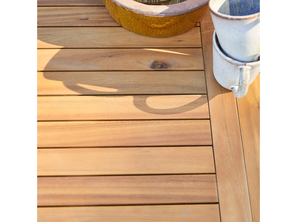 Set di mobili da esterno ovale in legno di acacia Capri 8