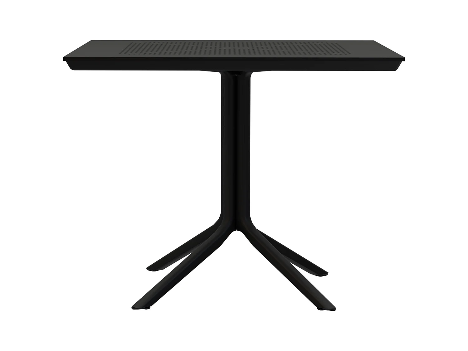 Table d'appoint de jardin - carré - Plastique - 80 x 80 cm - Noir - Lenval