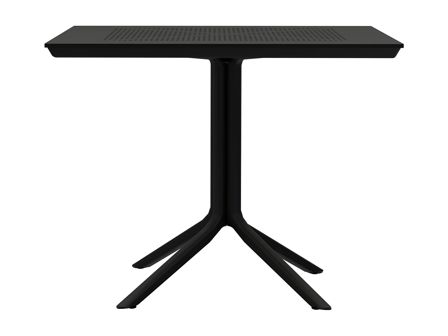 Table d'appoint de jardin - carré - Plastique - 80 x 80 cm - Noir - Lenval