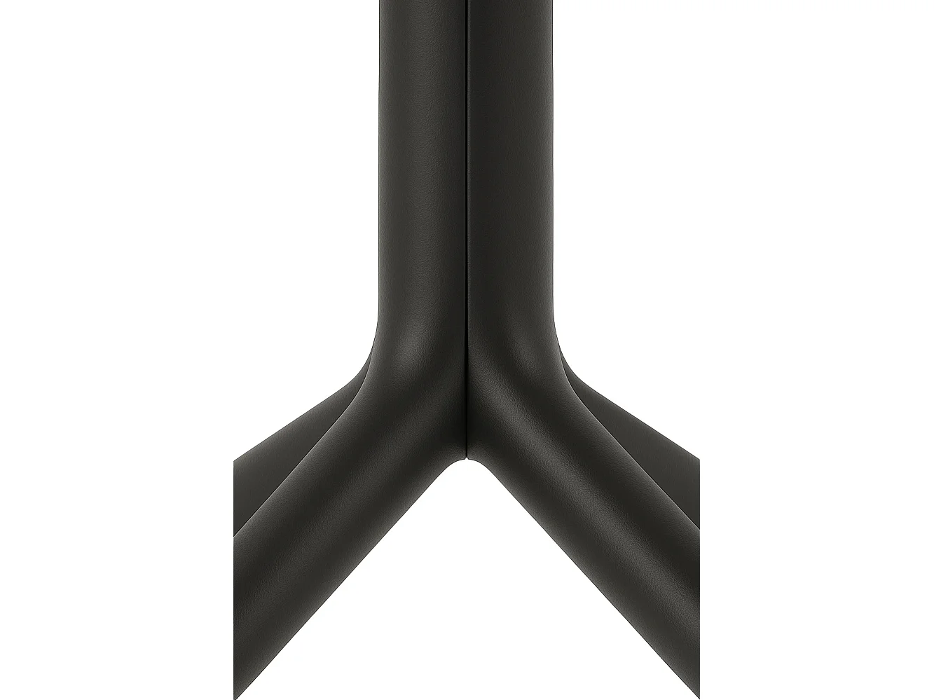 Table d'appoint de jardin - carré - Plastique - 80 x 80 cm - Noir - Lenval