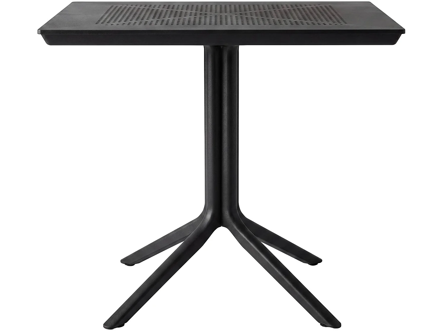 Table d'appoint de jardin - carré - Plastique - 80 x 80 cm - Noir - Lenval