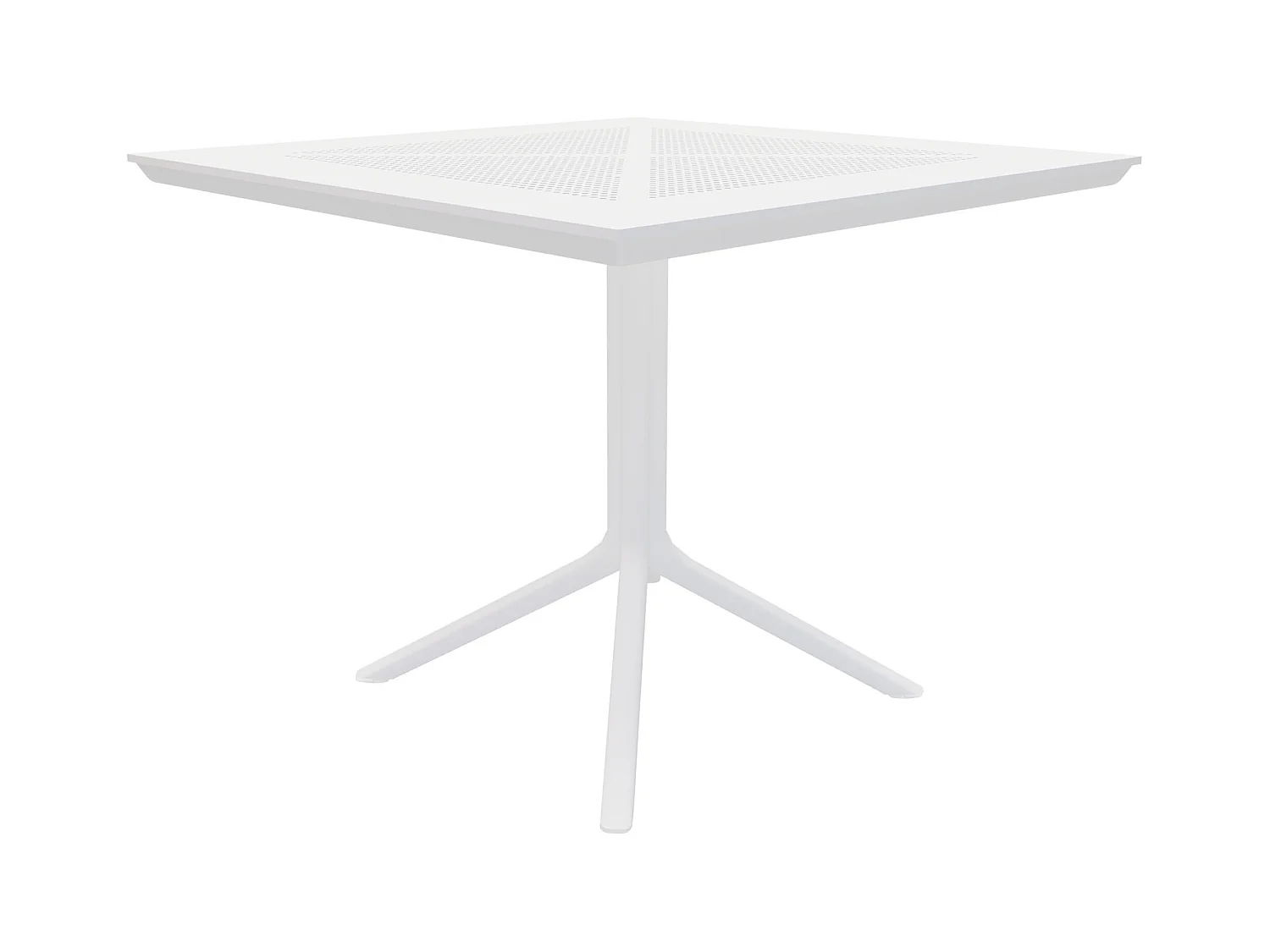 Table d'appoint de jardin - carré - Plastique - 80 x 80 cm - Blanc - Lenval