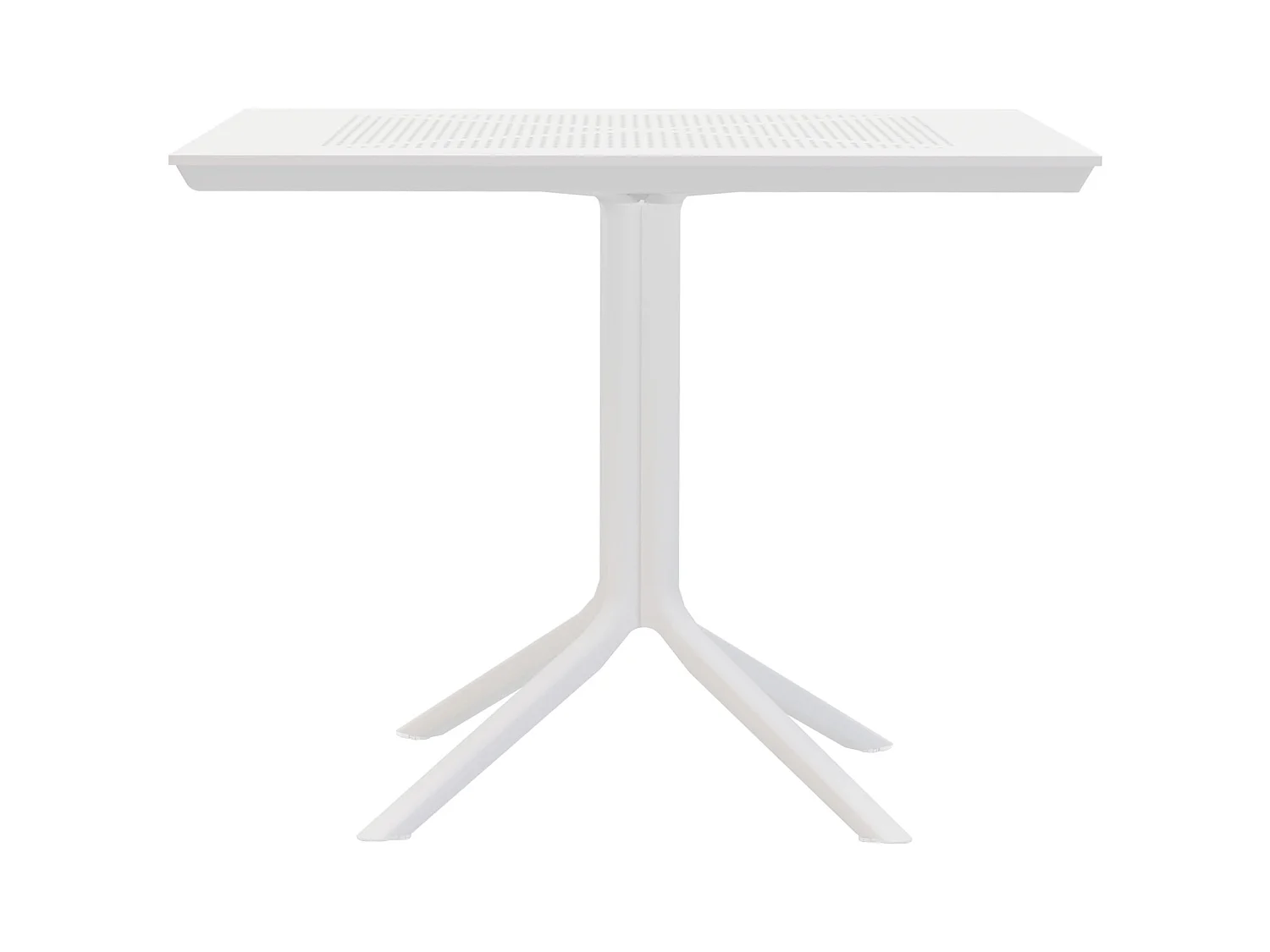 Table d'appoint de jardin - carré - Plastique - 80 x 80 cm - Blanc - Lenval