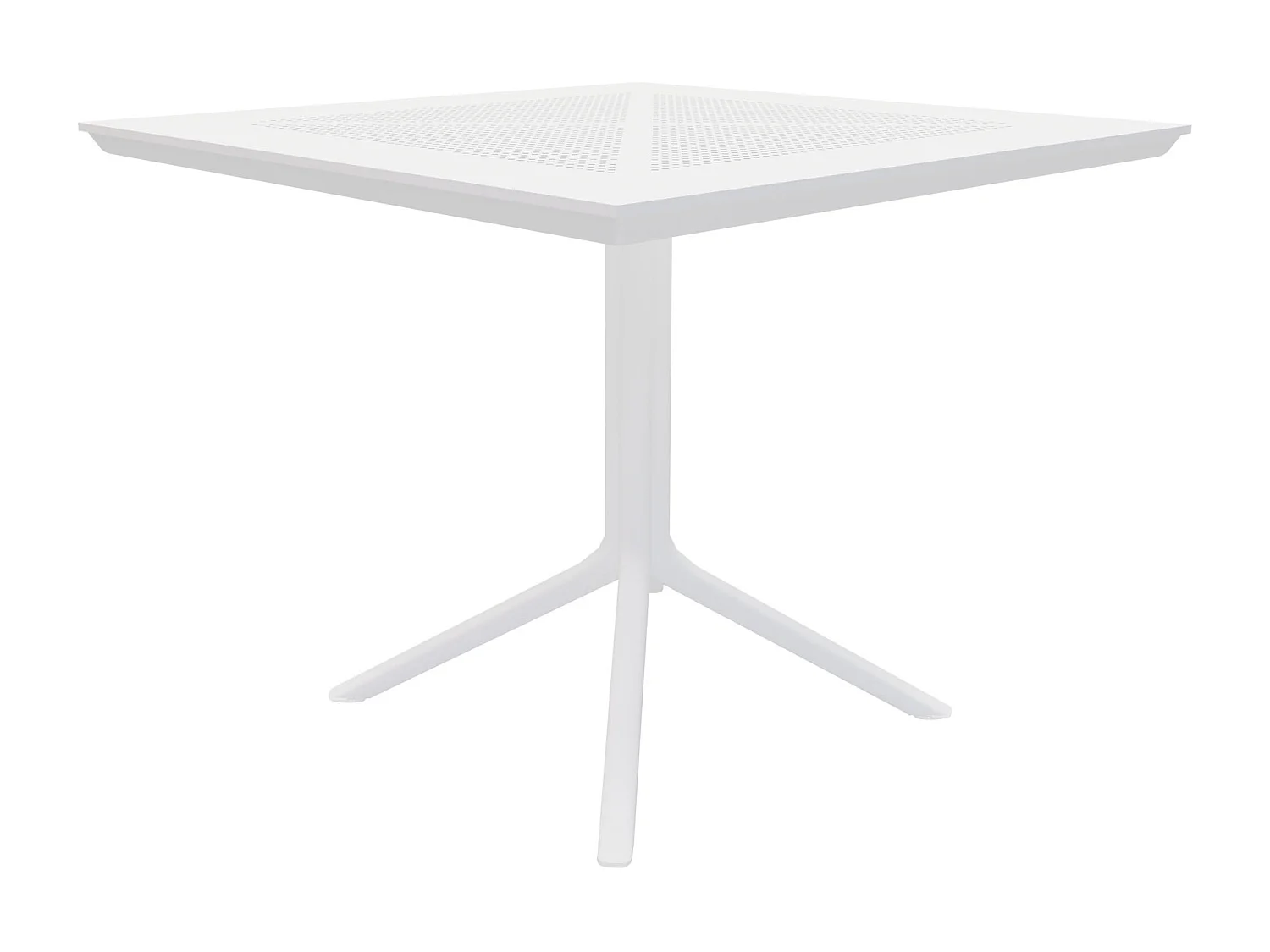 Table d'appoint de jardin - carré - Plastique - 80 x 80 cm - Blanc - Lenval