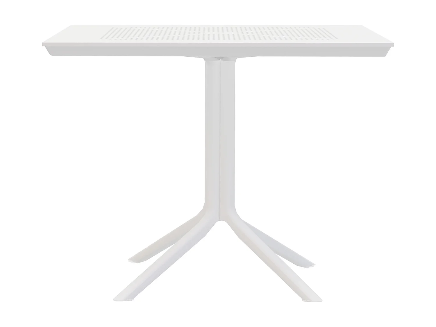 Table d'appoint de jardin - carré - Plastique - 80 x 80 cm - Blanc - Lenval