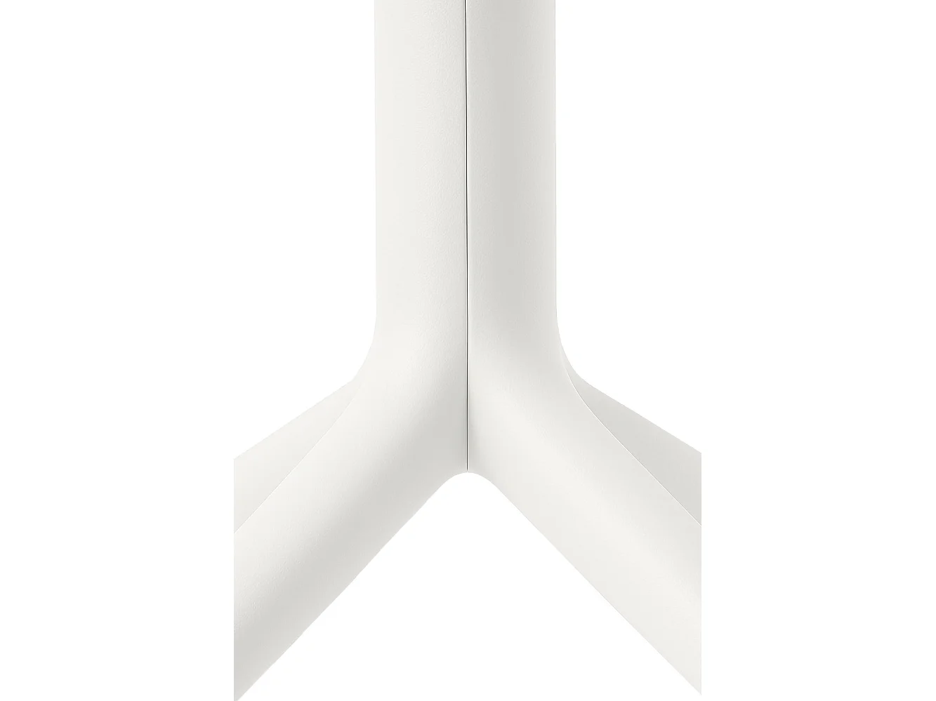 Table d'appoint de jardin - carré - Plastique - 80 x 80 cm - Blanc - Lenval