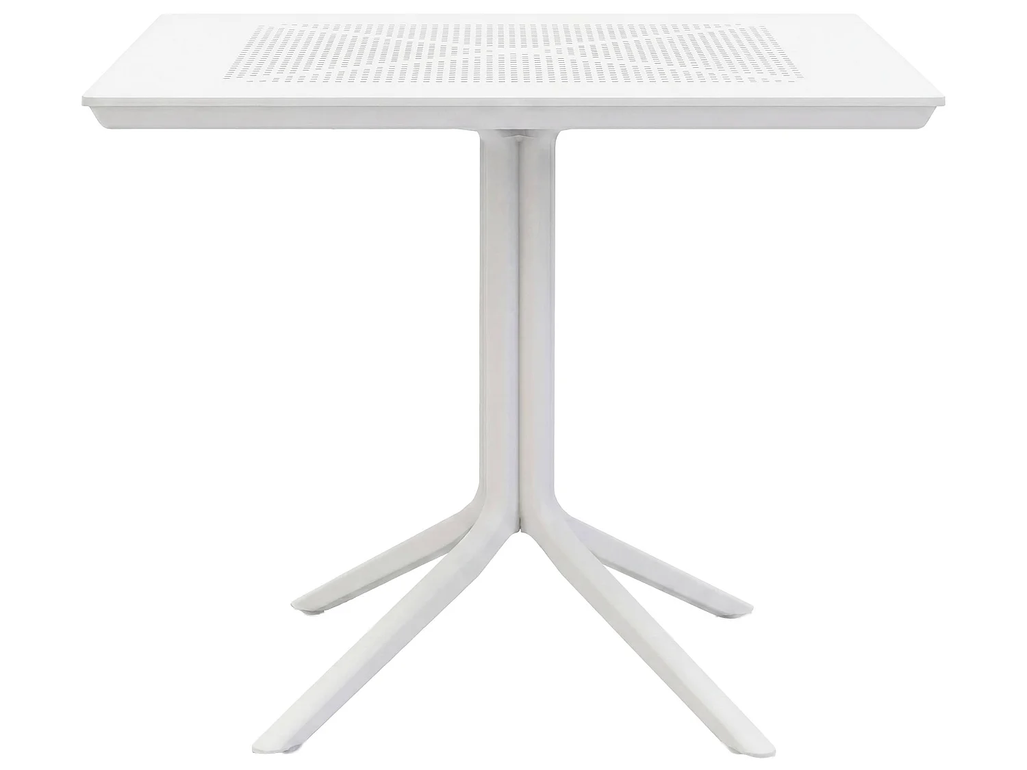 Table d'appoint de jardin - carré - Plastique - 80 x 80 cm - Blanc - Lenval