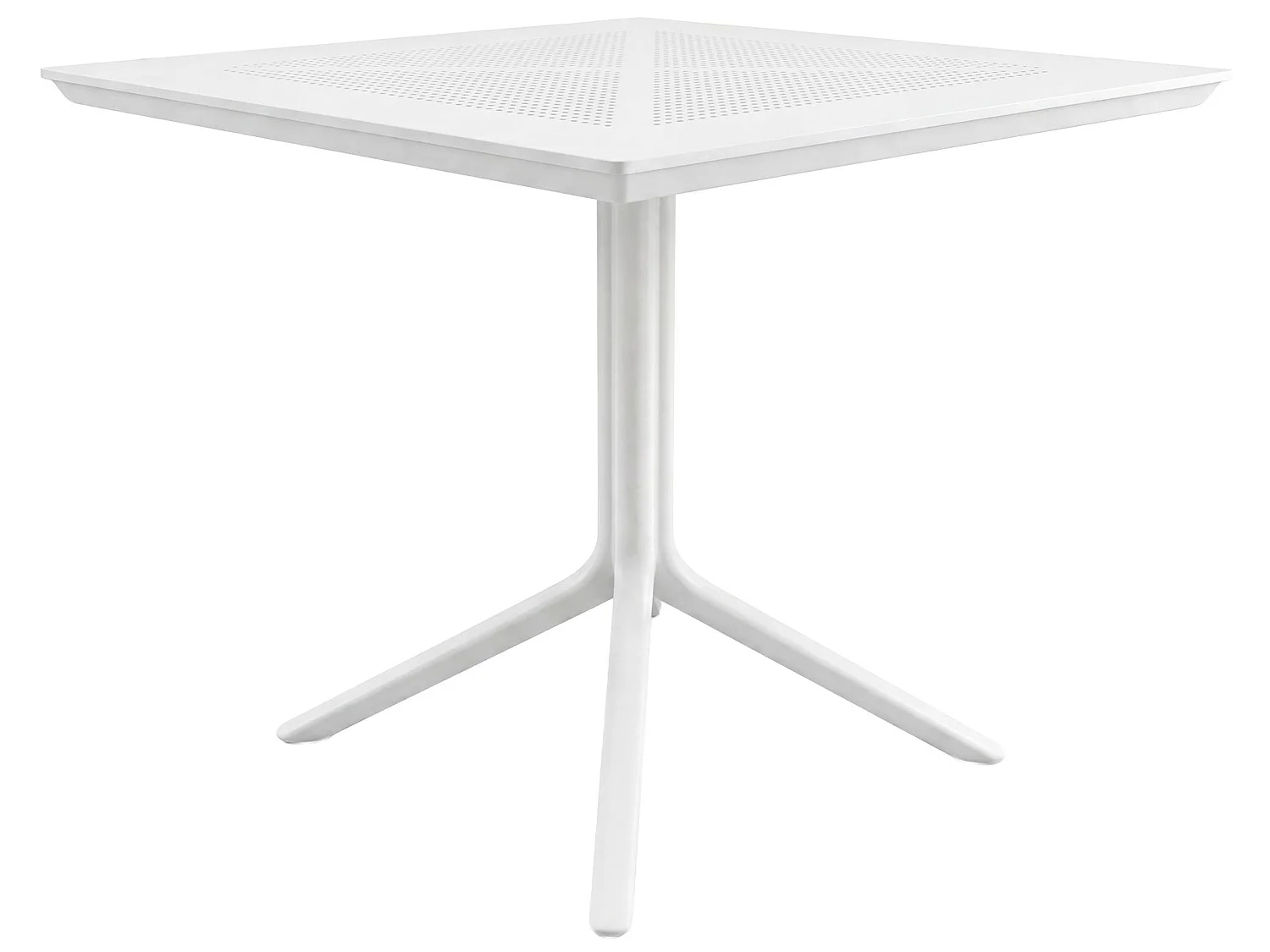 Table d'appoint de jardin - carré - Plastique - 80 x 80 cm - Blanc - Lenval