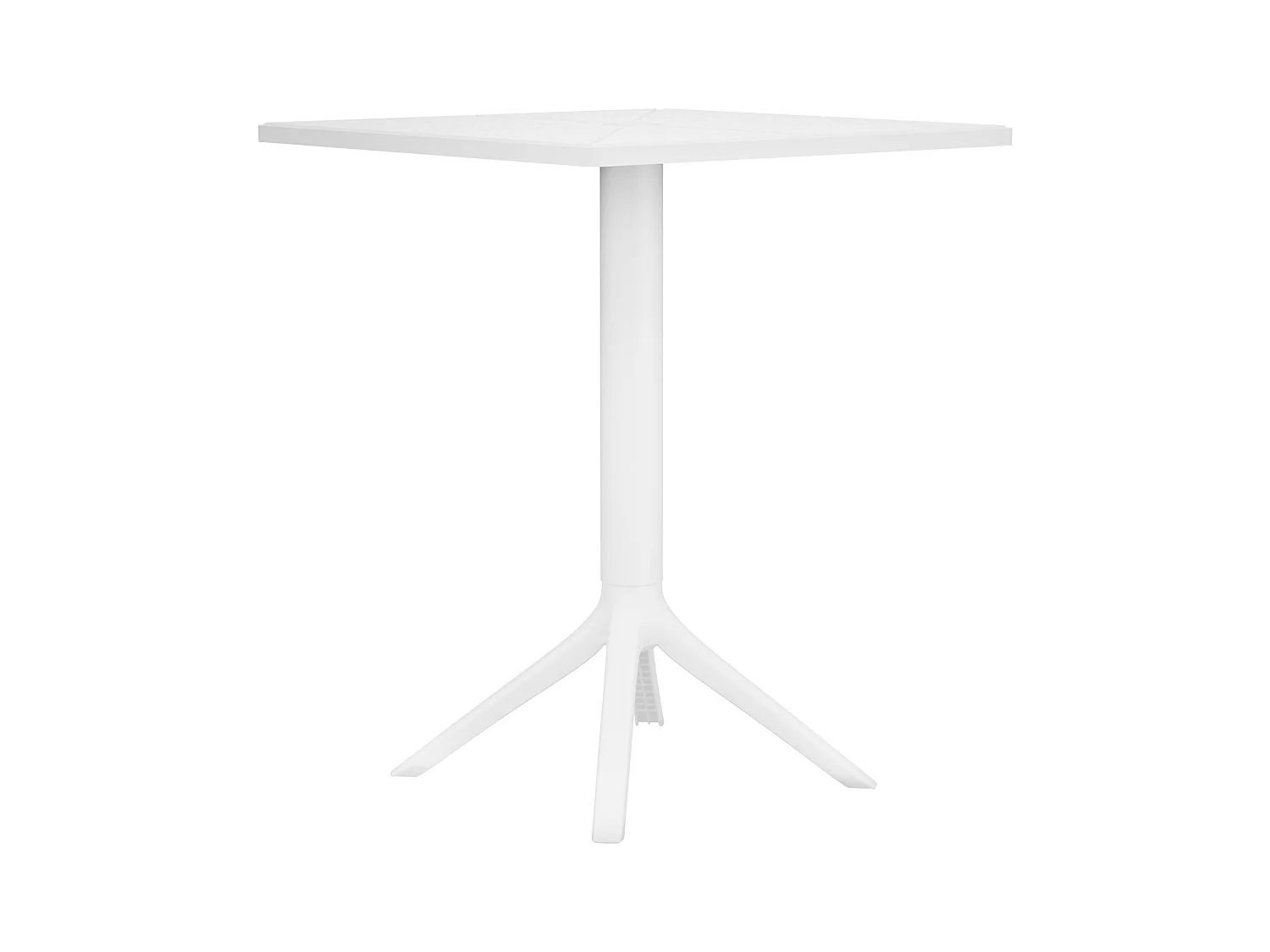 Table d'appoint de jardin - carré - Plastique - 60 x 60 cm - Blanc - Nuvela