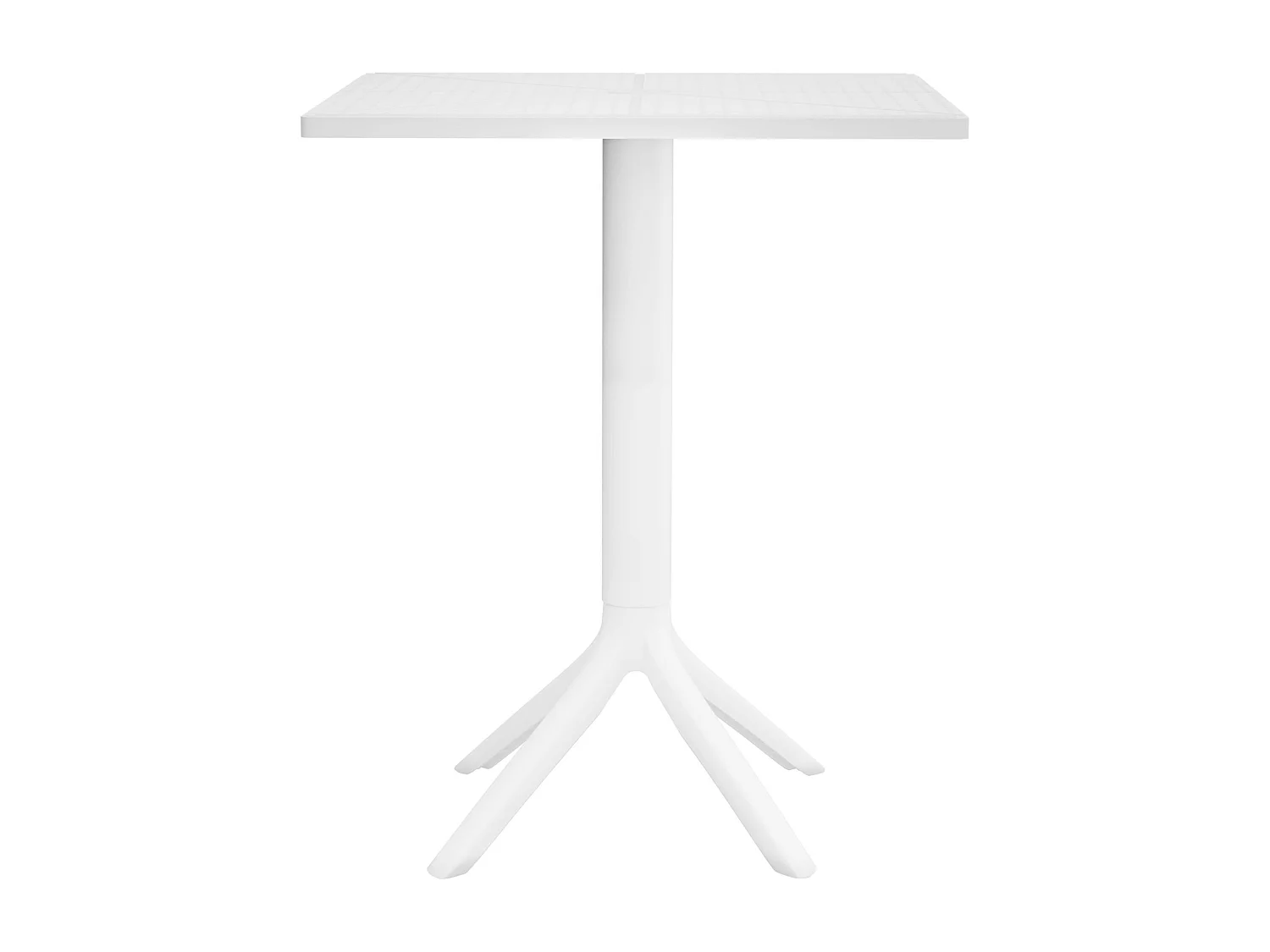 Table d'appoint de jardin - carré - Plastique - 60 x 60 cm - Blanc - Nuvela