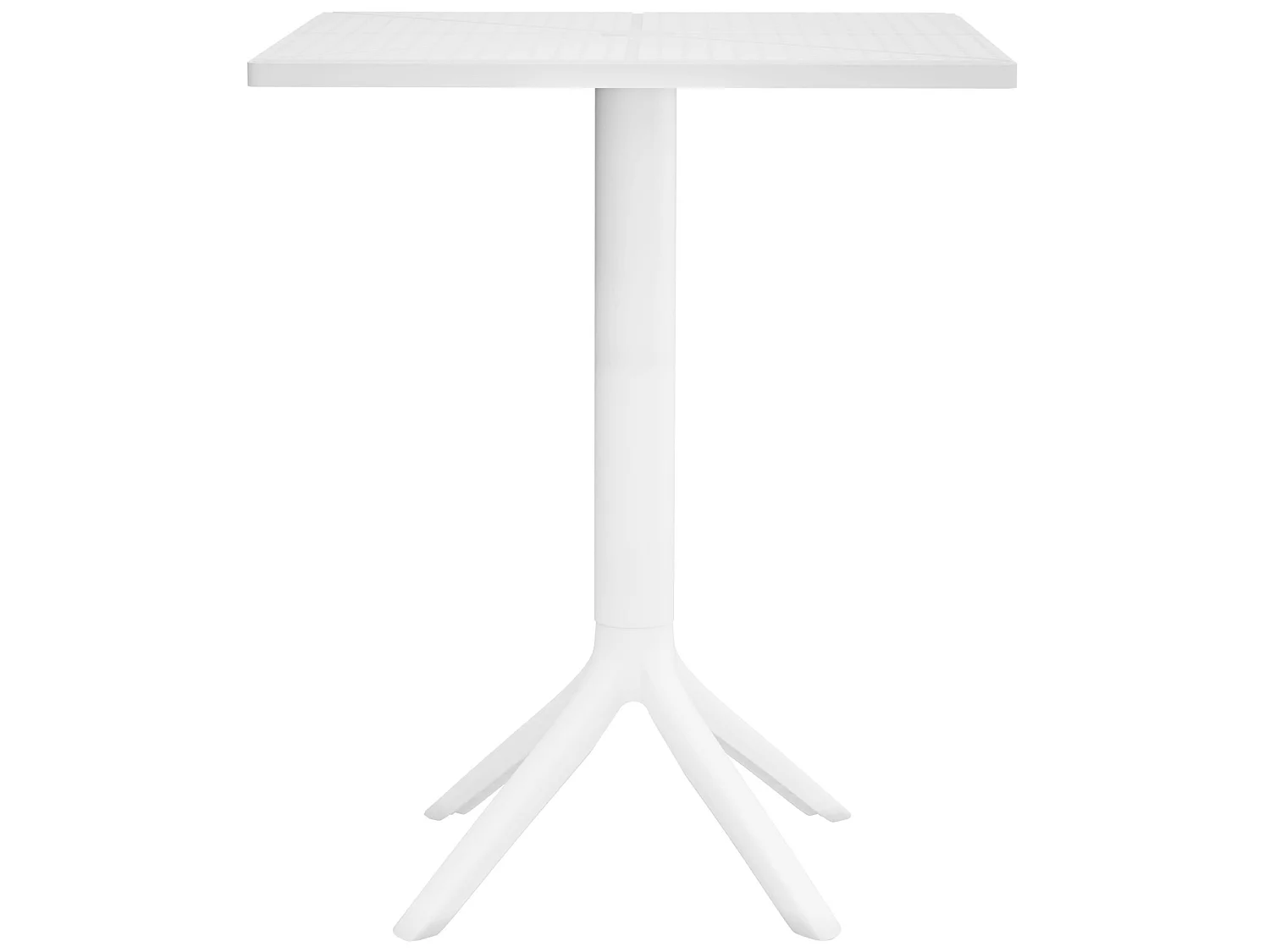 Table d'appoint de jardin - carré - Plastique - 60 x 60 cm - Blanc - Nuvela