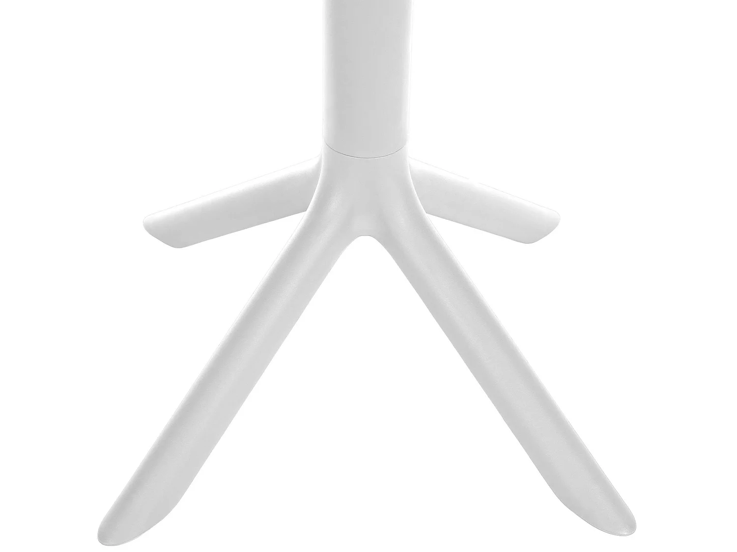 Table d'appoint de jardin - carré - Plastique - 60 x 60 cm - Blanc - Nuvela