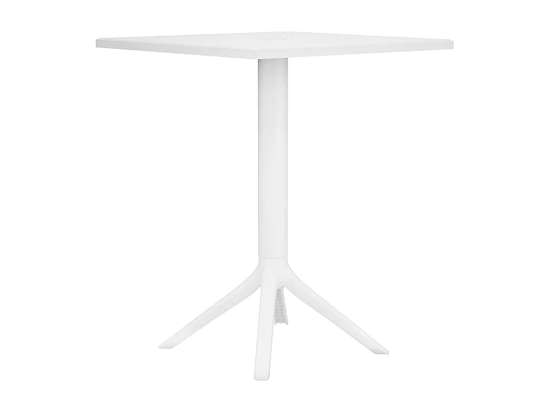 Table d'appoint de jardin - carré - Plastique - 60 x 60 cm - Blanc - Nuvela